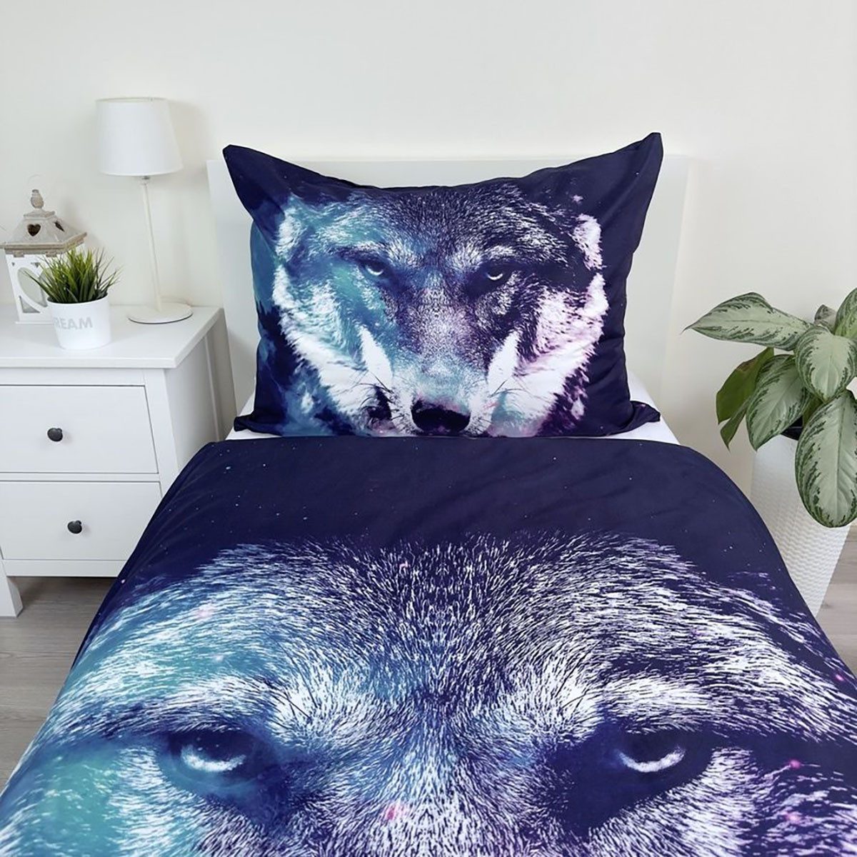 Jerry Fabrics Kinderbettwäsche Wolf, Polyester, 2 teilig