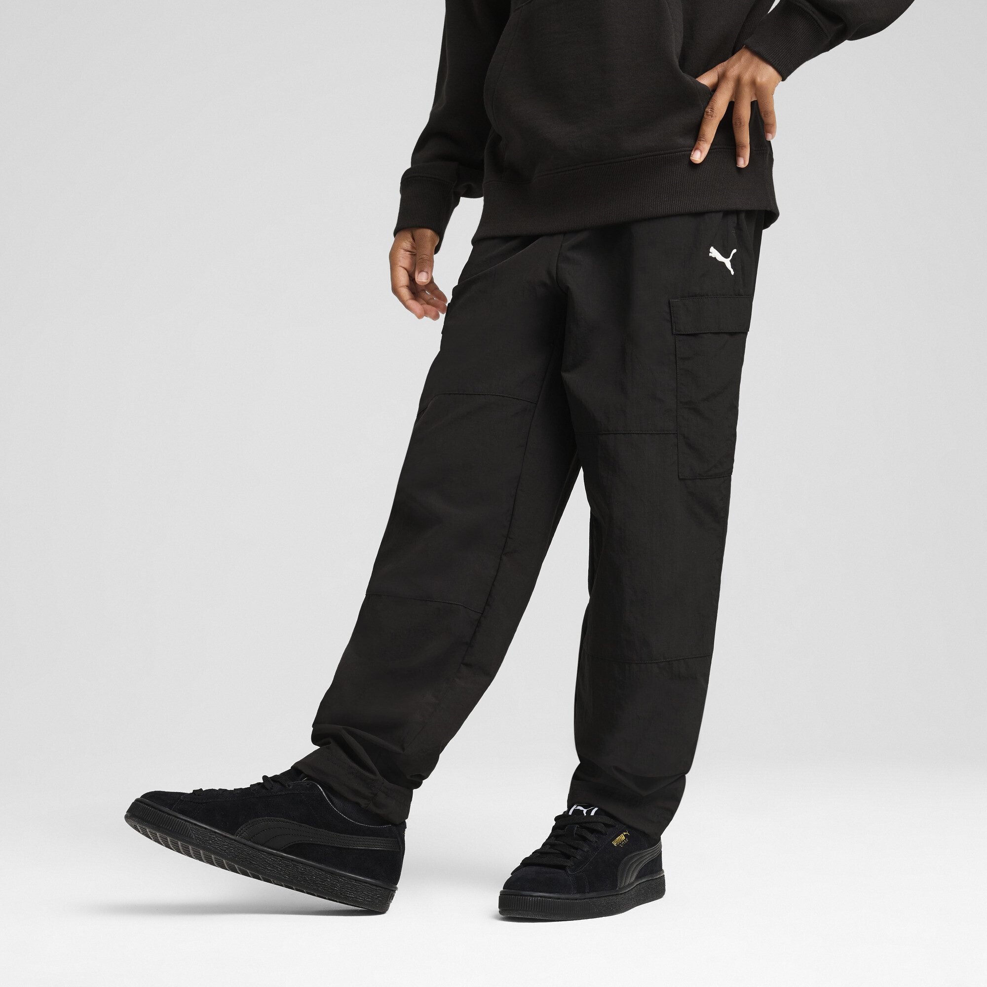 PUMA Sporthose WARDROBE ESS Relaxed Gewebte Cargohose Jungen
