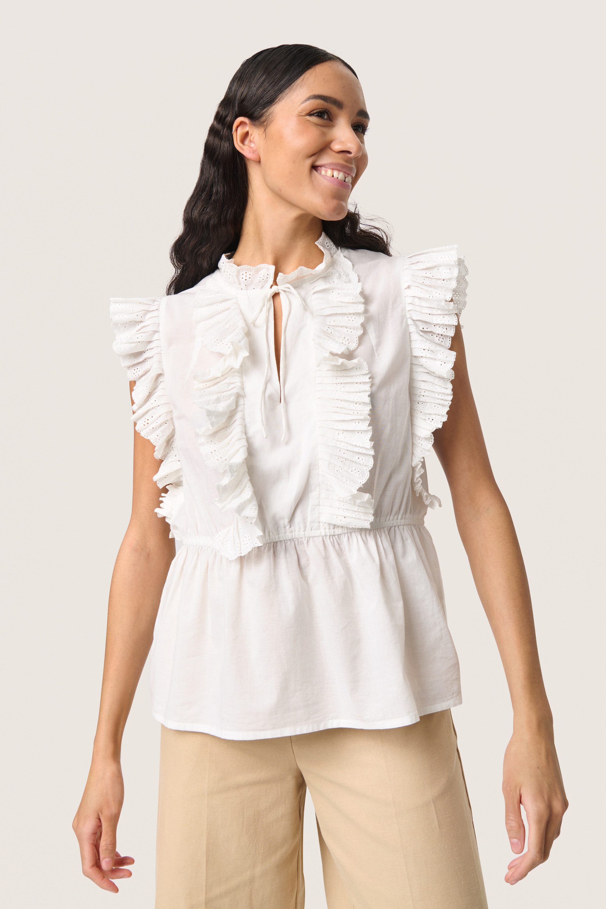 SOAKED IN LUXURY Kurzarmbluse Kurzarm-Bluse SLCasaya