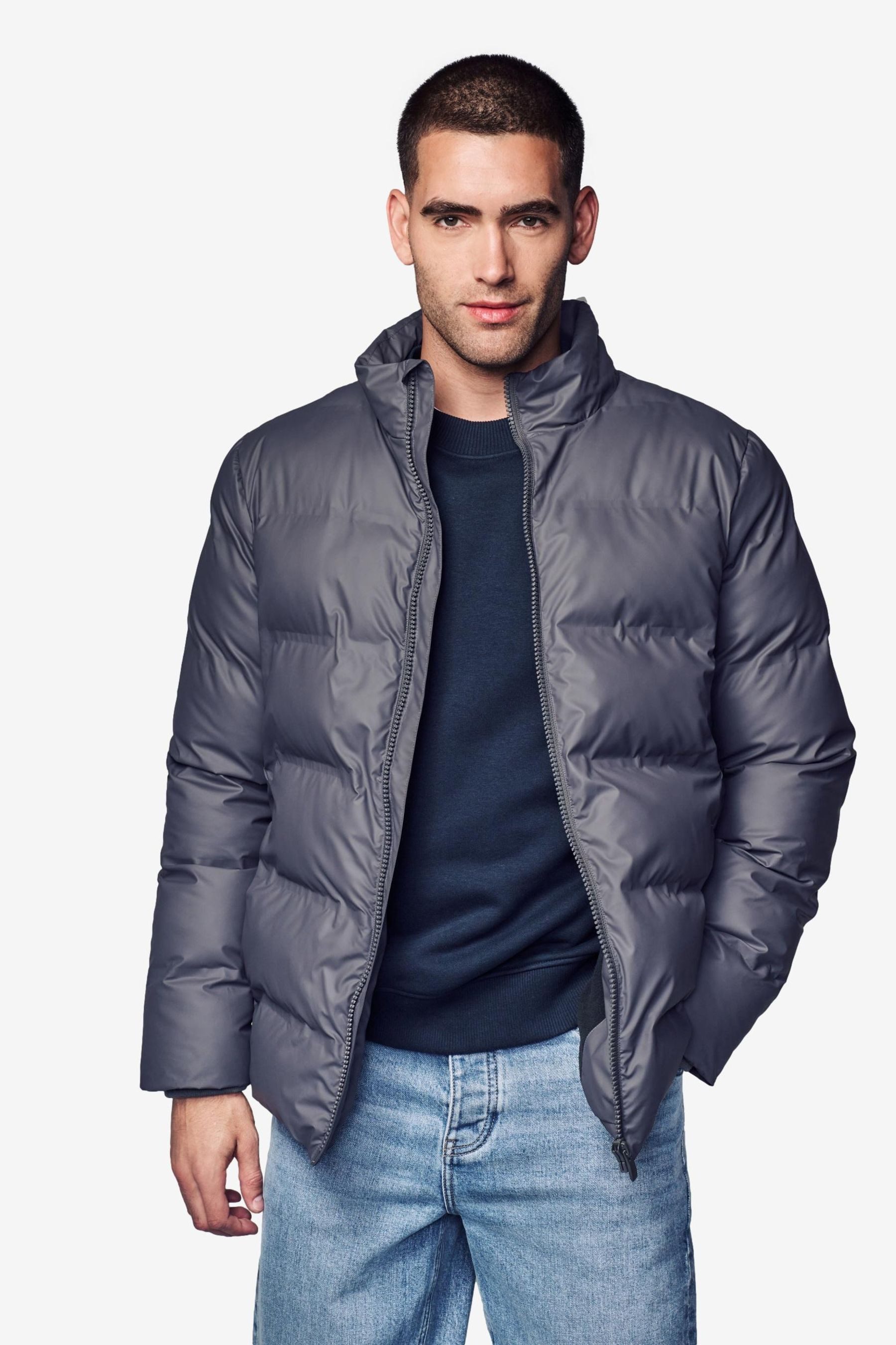 Next Steppmantel Gummierte, Heatseal-Puffermantel mit Stehkragen günstig online kaufen