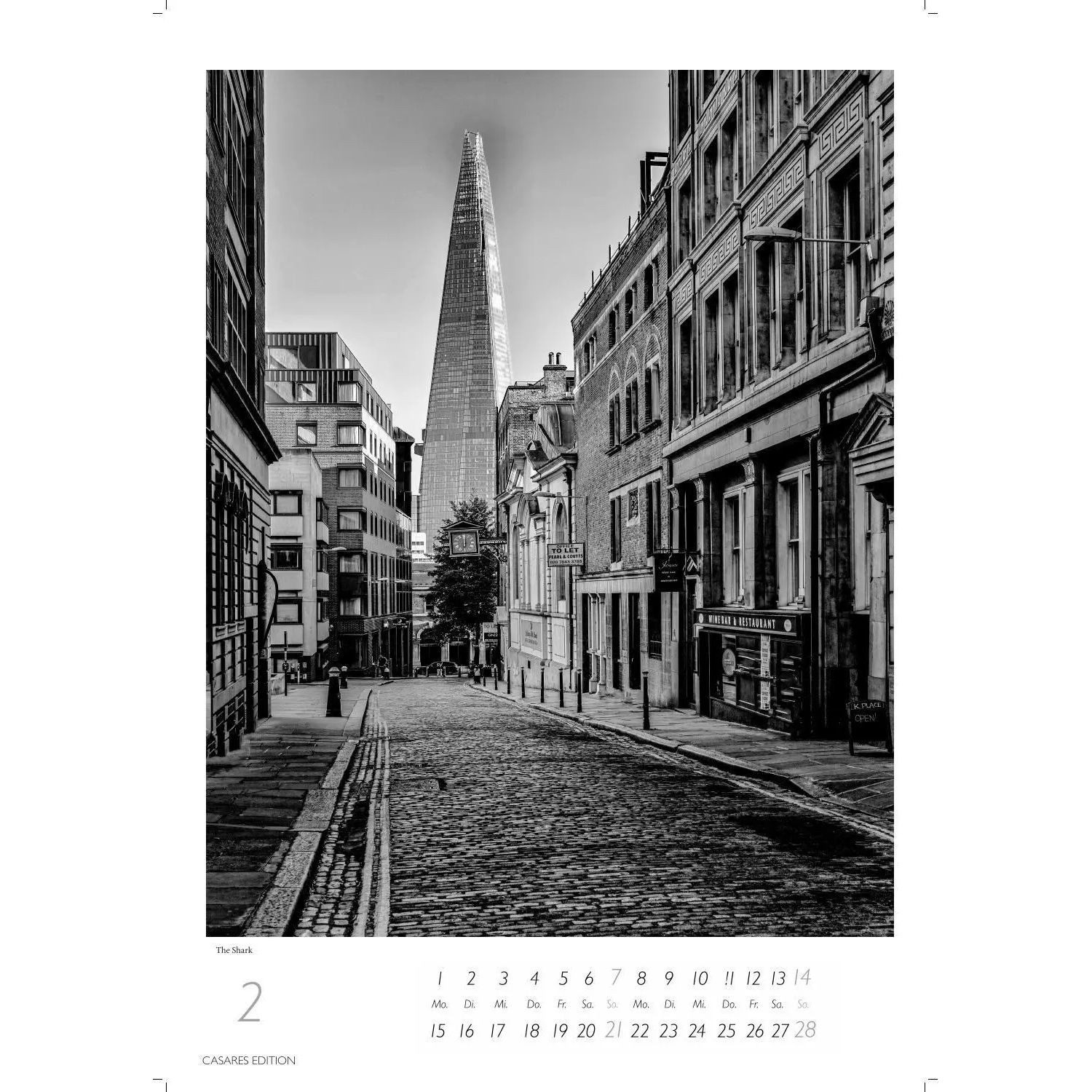 Wandkalender London schwarz-weiss Kalender 2027 - Wandkalender, Fotokalender...