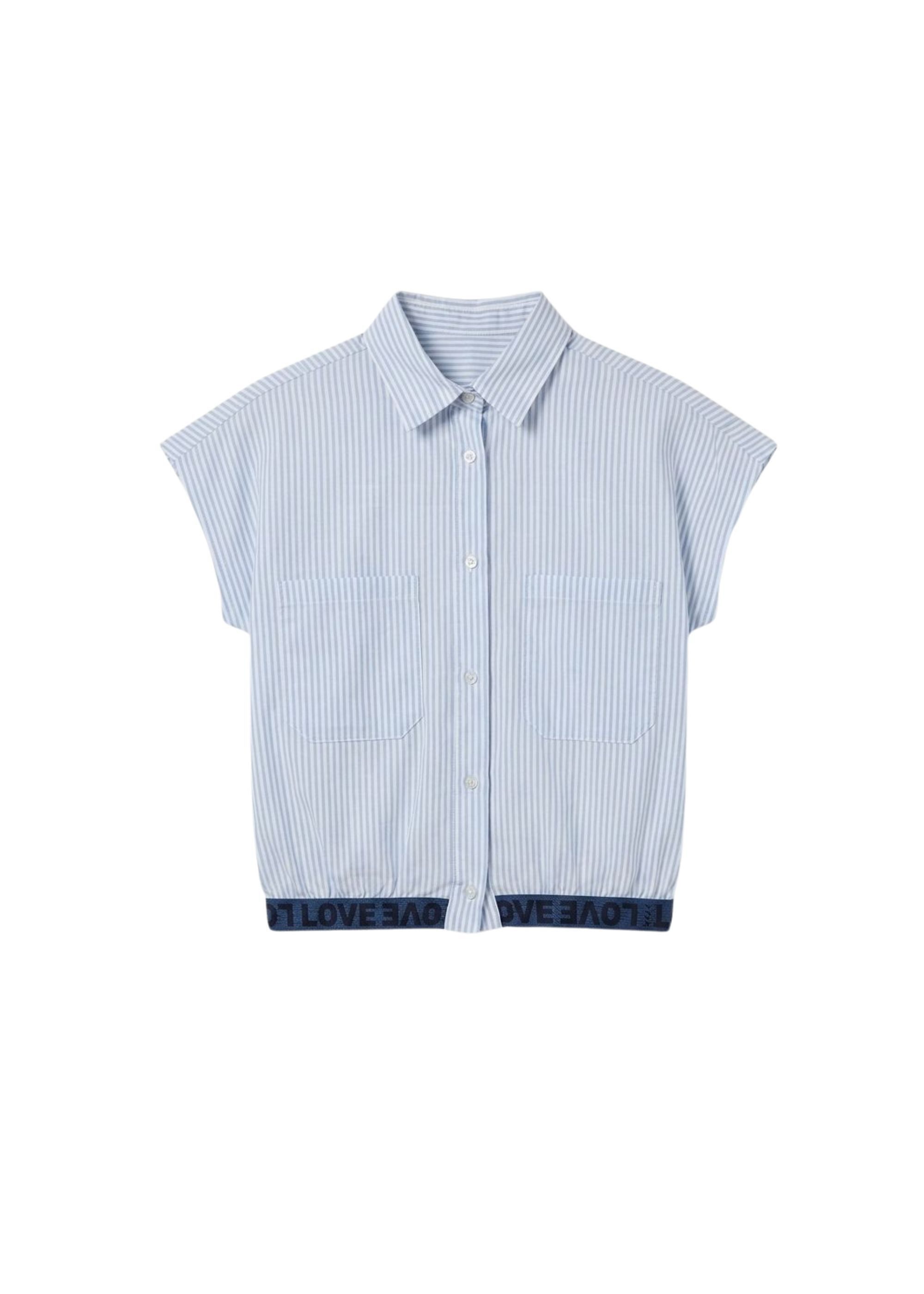 Solang Klassische Bluse mit aufgesetzten Brusttaschen und Schriftzug am Saum – Bild 2 von 4