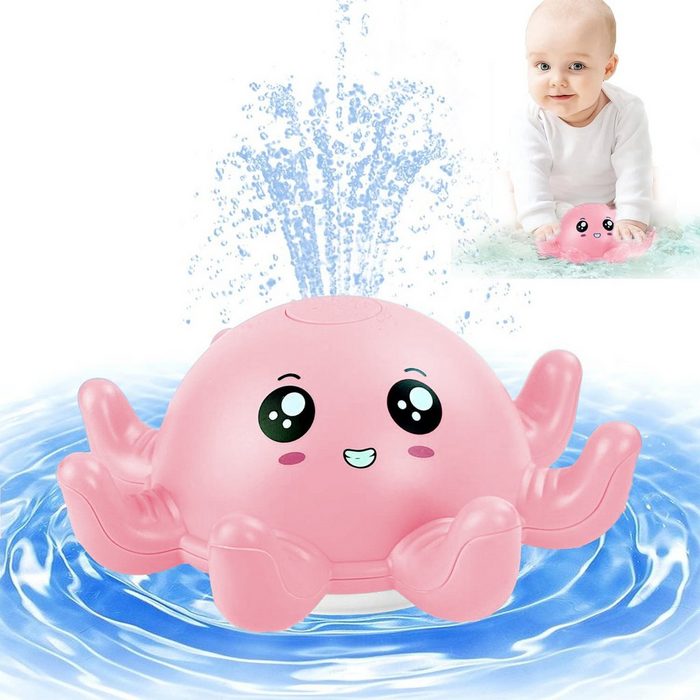 Kind Ja Badespielzeug Badespielzeug für Babys Wasserspielzeug Oktopus-Spielzeug Badespielzeug Auto-Sensing mit Licht und Musik