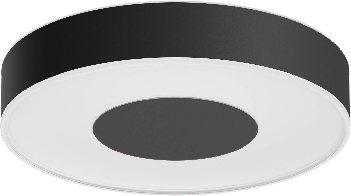 Philips Hue Smarte LED-Leuchte White & Color Ambiance Infuse Deckenleuchte M schwarz, Abschaltautomatik, Bluetooth, CCT - über Fernbedienung, Dimmfunktion, Farbsteuerung, Farbwechsel, Leuchtdauer einstellbar, Memoryfunktion, Nachtlichtfunktion, RGB, Smart Home, Timerfunktion, dimmbar über Fernbedienung, erweiterbar, mehrere Helligkeitsstufen, LED wechselbar, RGB, Bequeme Lichtsteuerung