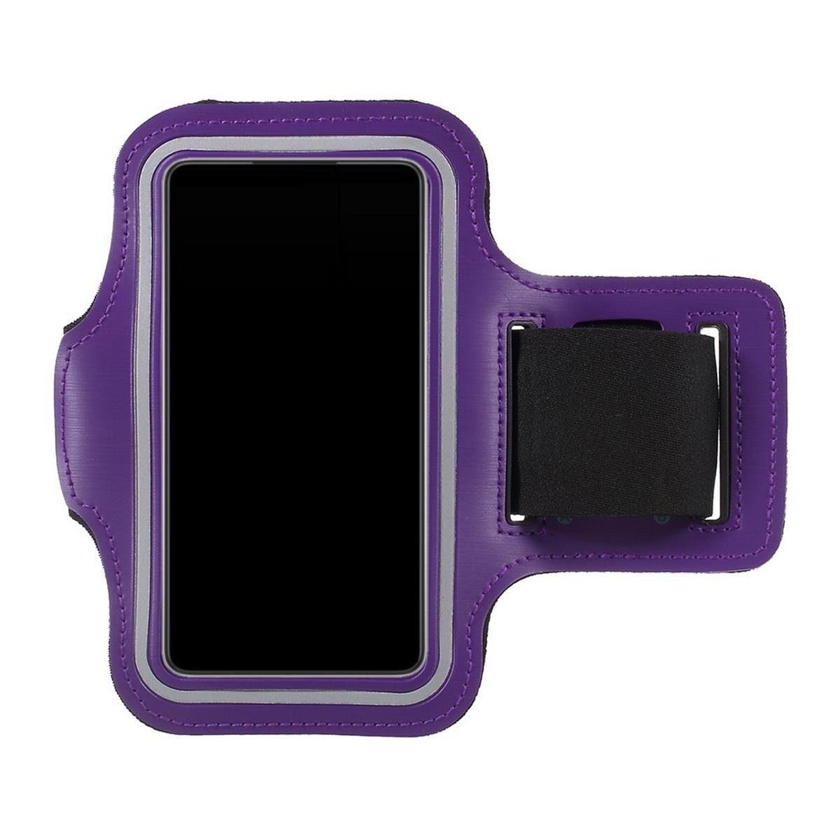 CoverKingz Handyhülle Universal Sport Armband Handy Tasche für Smartphones von 4,5" bis, Schutzhülle Handyhülle Jogging Etui Schlüsselfach Schutztasche Lila