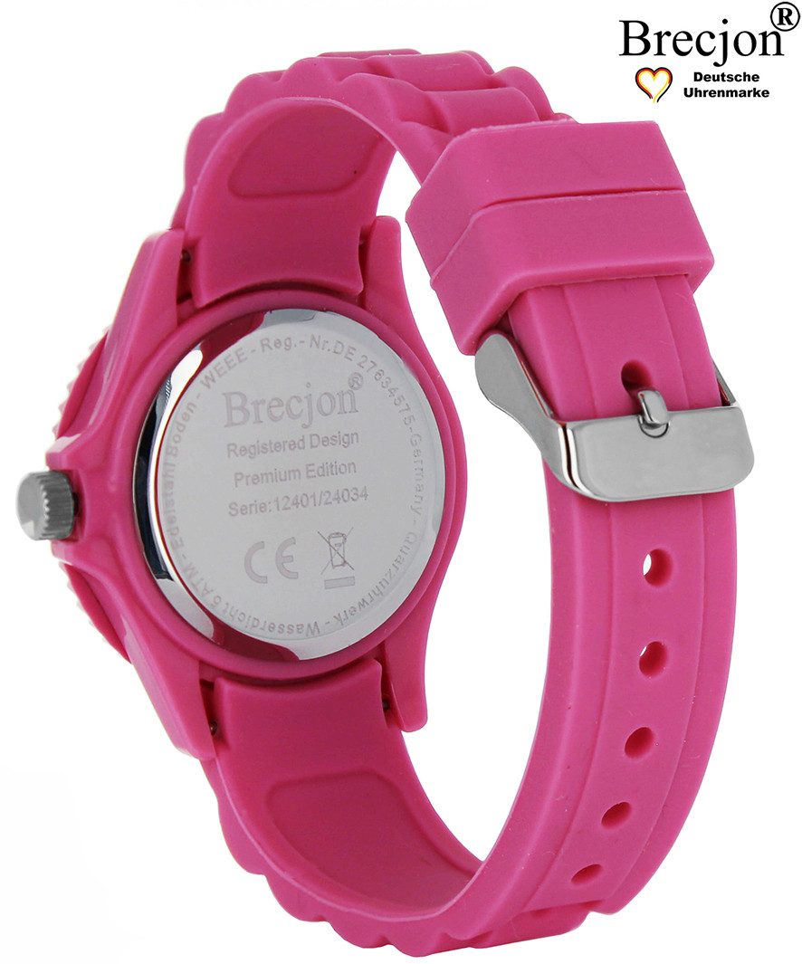 Brecjon Quarzuhr Kinder Armbanduhr glow in the dark 5ATM Silikon, kostenloser Versand
