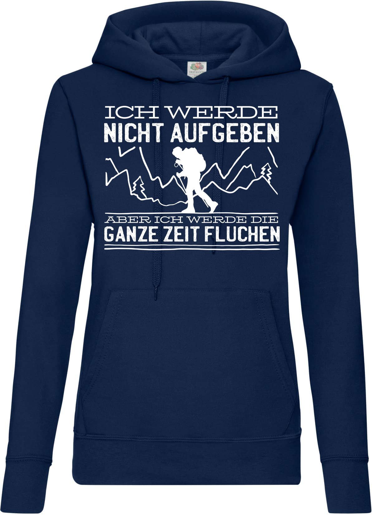 Youth Designz Kapuzenpullover Nicht Aufgeben Wandern Damen Hoodie Pullover mit lustigem Spruch & Logo Aufdruck