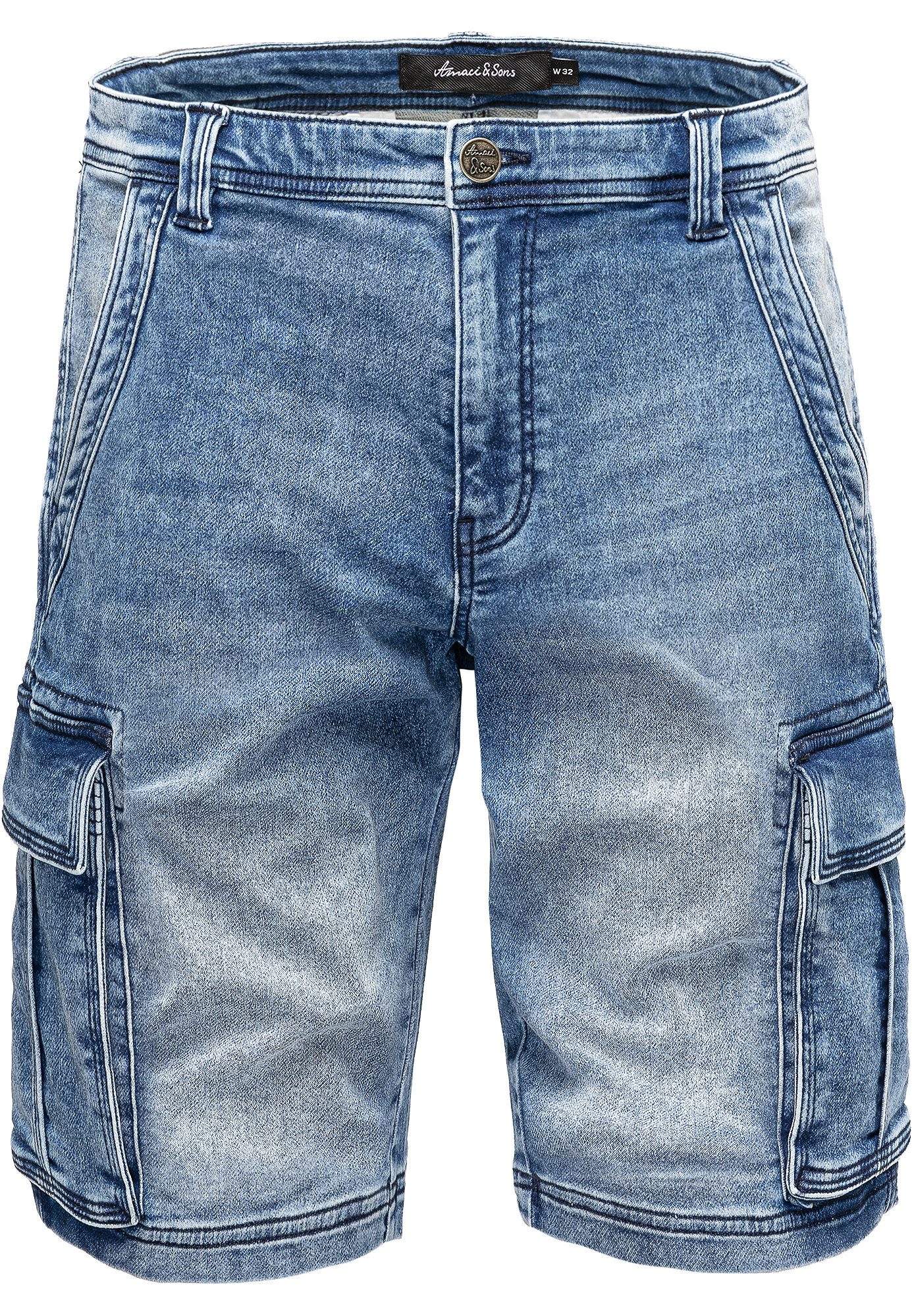 Amaci&Sons Cargoshorts FORT LEE Jeansshorts Herren Bermuda Jeans Short Hose günstig online kaufen