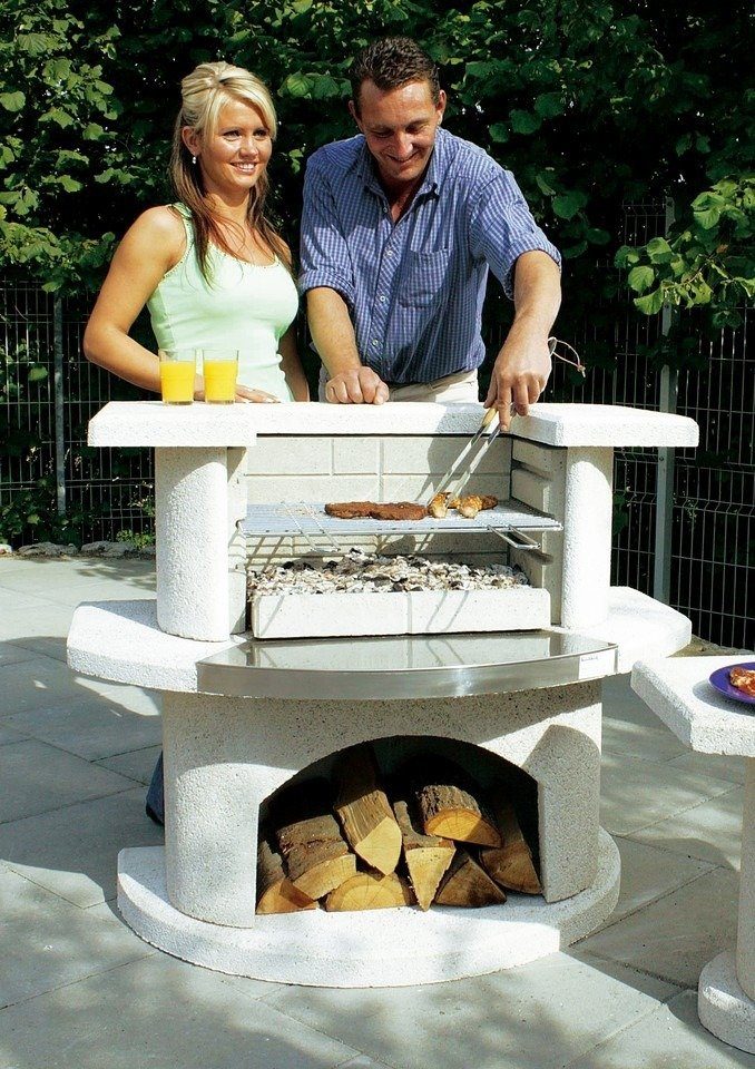 Buschbeck Holzkohlegrill Grillbar Venedig, BxTxH: 110x65x93 cm