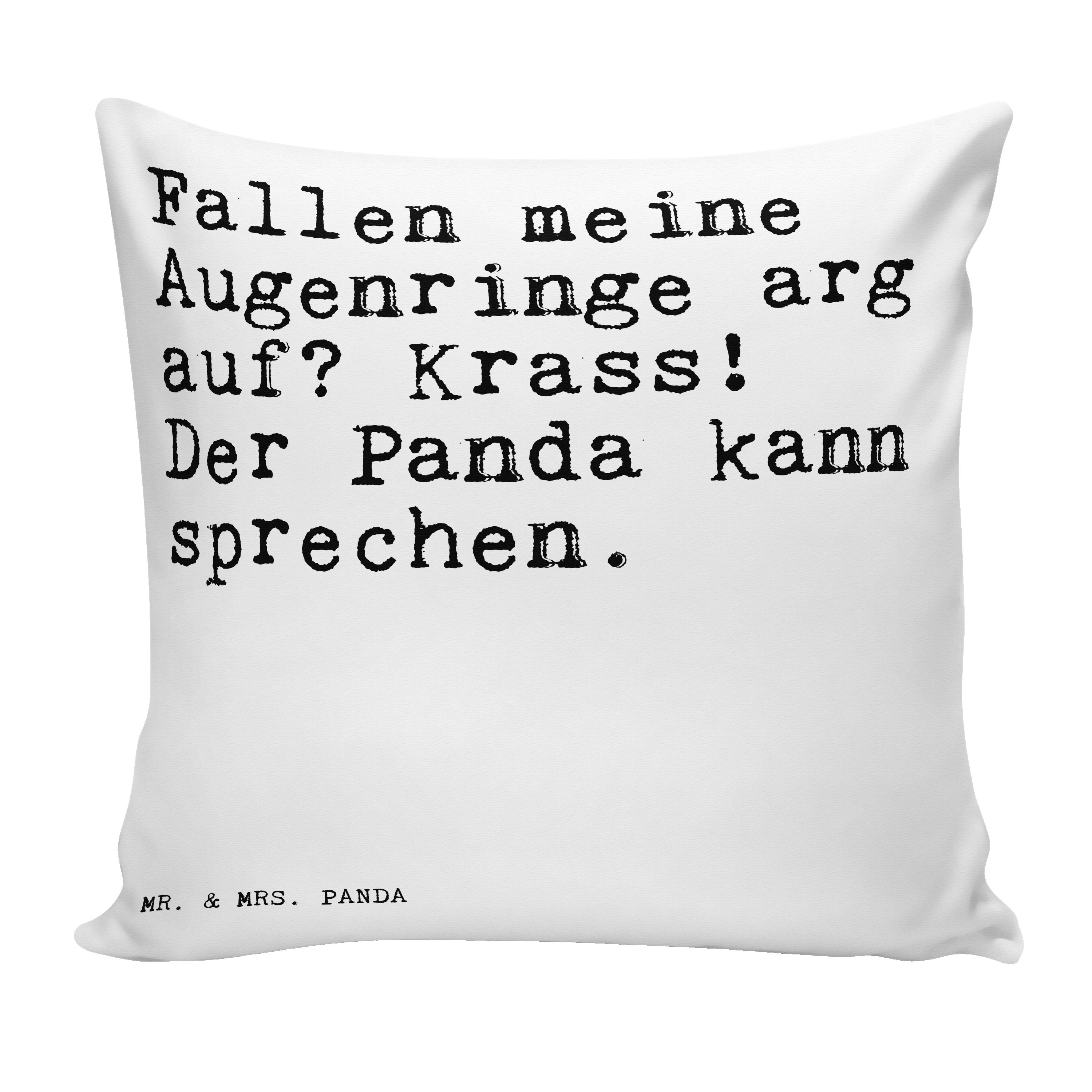 Mr. & Mrs. Panda Dekokissen Fallen meine Augenringe arg... - Weiß - Geschenk, Müdigkeit, lustiger