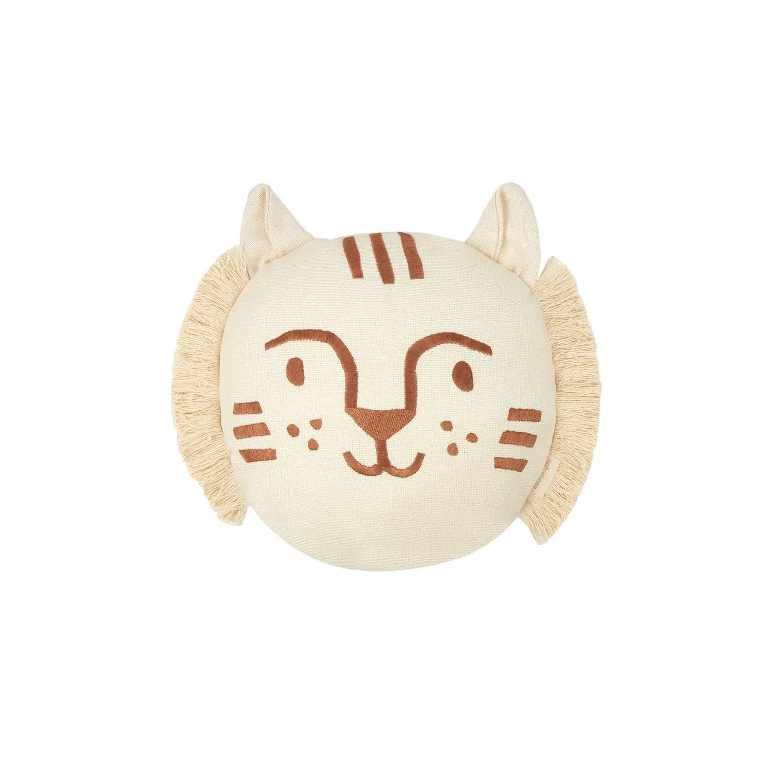 Babykissen Nobodinoz Kinderkopfkissen, Babykissen - Tigergesicht, 35 x 30 cm