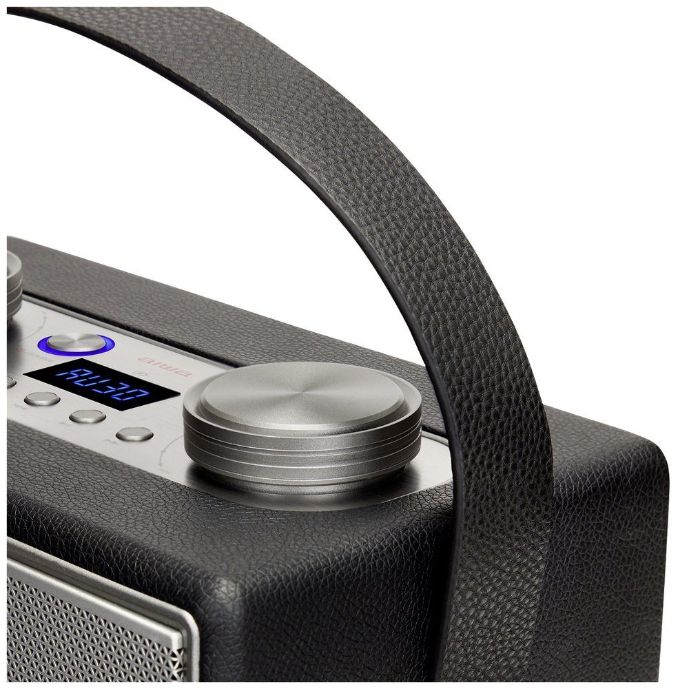 AUX, USB Aiwa Kofferradio Aiwa Radio BSTU-800BK UKW Schwarz/Silber Bluetooth®,