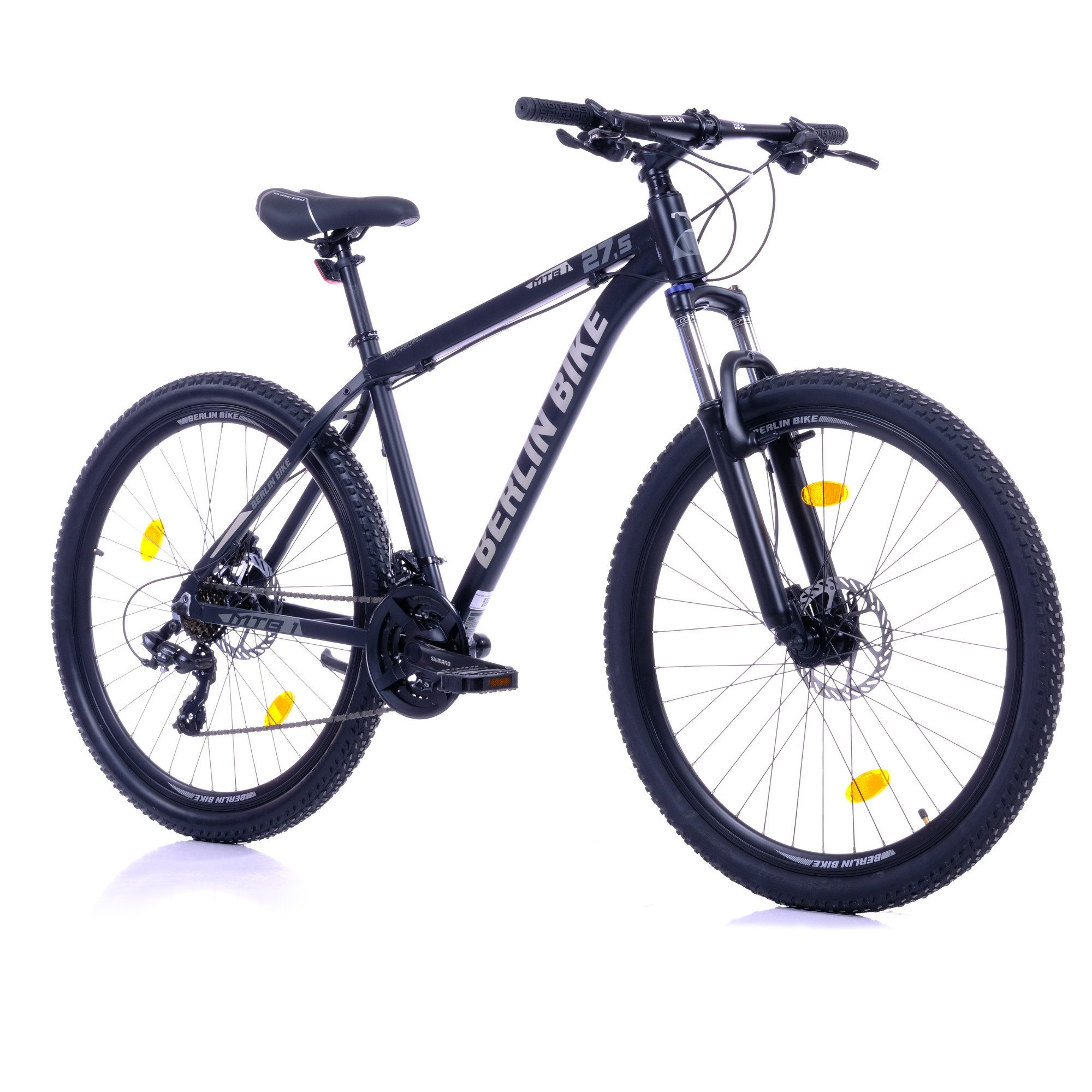 BERLIN BIKE Mountainbike 26, 27.5, 29 Zoll Alu MTB - hydraulische Scheibenbremsen - Shimano Set, 21 Gang Shimano FD-TZ500/RD-TY300D Schaltwerk, (Shimano Kurbel, Dacron Hydraulische Scheibenbremsen, Aluminiumrahmen), 26/27.5/29 Zoll & 33–51 cm Rahmenhöhe – passend für jede Körpergröße