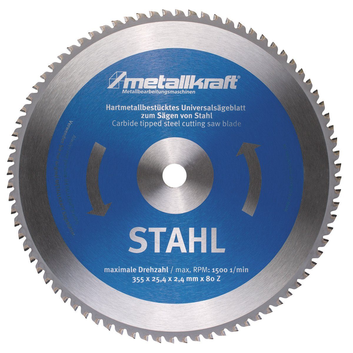 Sägeblatt - Metall-Trockenschneider (355mm 356 MTS Metallkraft Sägeblatt Metallkraft