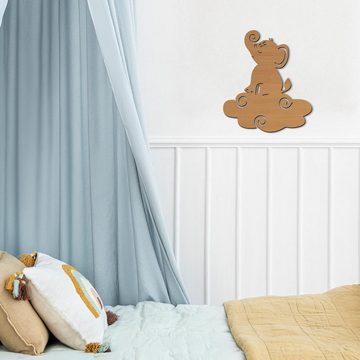 Namofactur LED Nachtlicht Elefant auf Wolken Nachtlicht Kinder Wandlampe Kinderzimmer I MDF Holz, LED fest integriert, Warmweiß