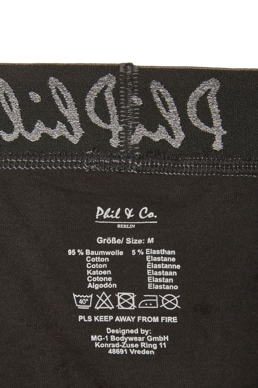 Phil & Co. Boxershorts PHIL & Co Berlin 8er Pack Herren Boxershorts Pants Trunk Unterhosen Jersey S - 4XL schwarz anthrazit grau (1-St)