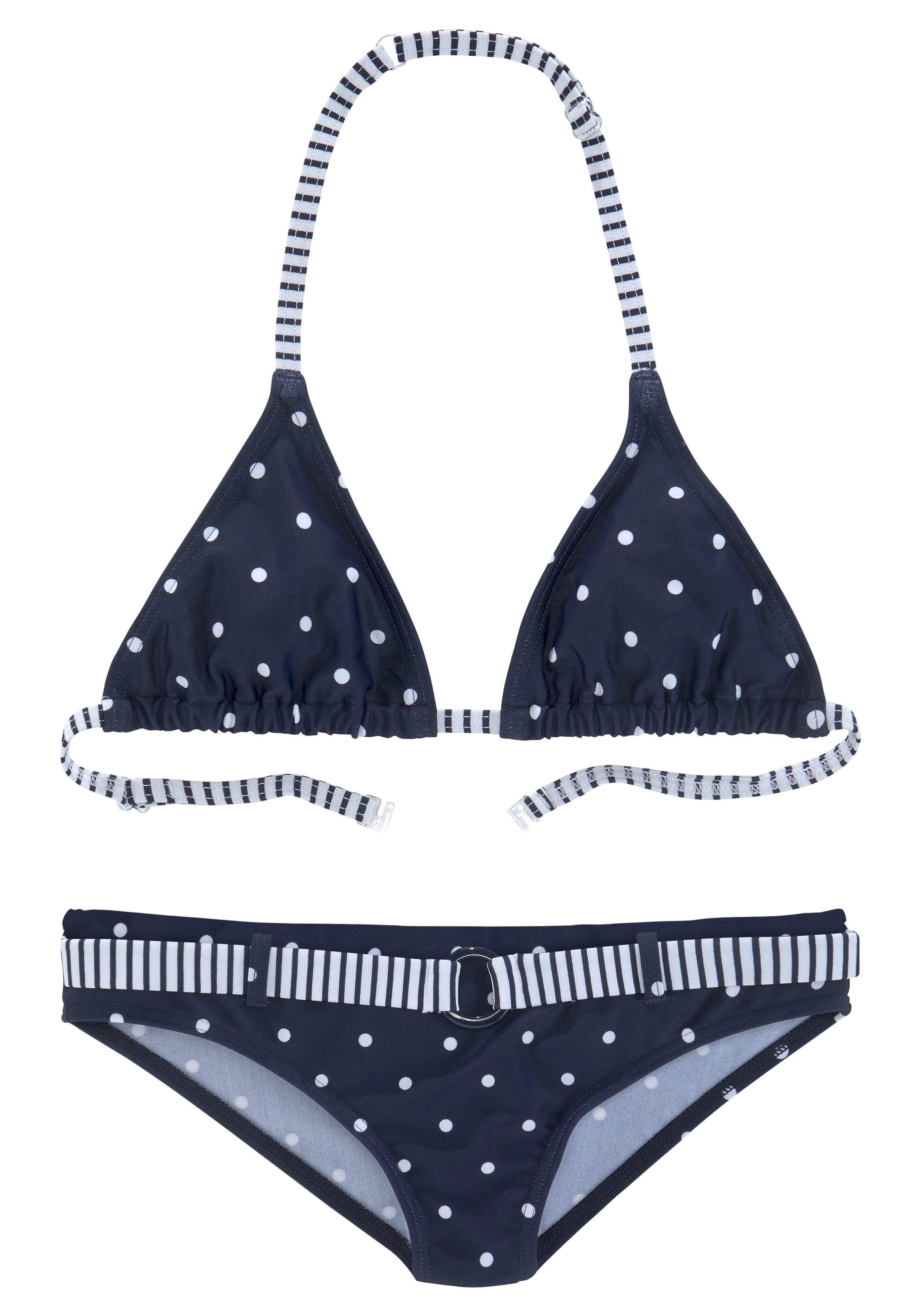 Triangel-Bikini im Audrey Kids s.Oliver Punkte-Streifen-Mix