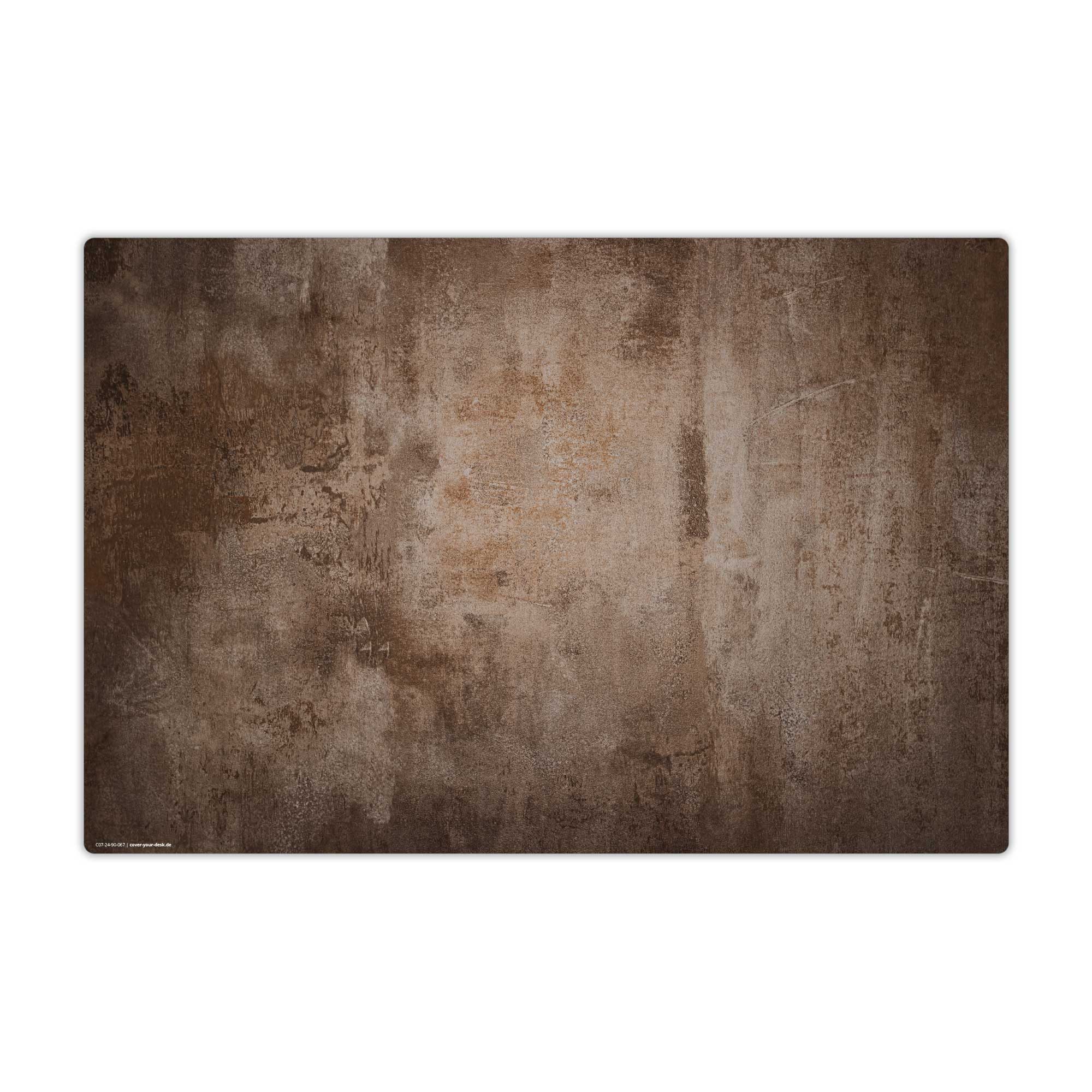 cover-your-desk.de Schreibtischunterlage abwaschbar - Beton dunkelbraun - premium Vinyl - Made in Germany, (1 tlg)