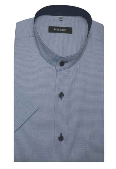 Huber Hemden Kurzarmhemd HU-0198 Stehkragen, Kurzarm, Regular Fit - gerader Schnitt, Made in EU!