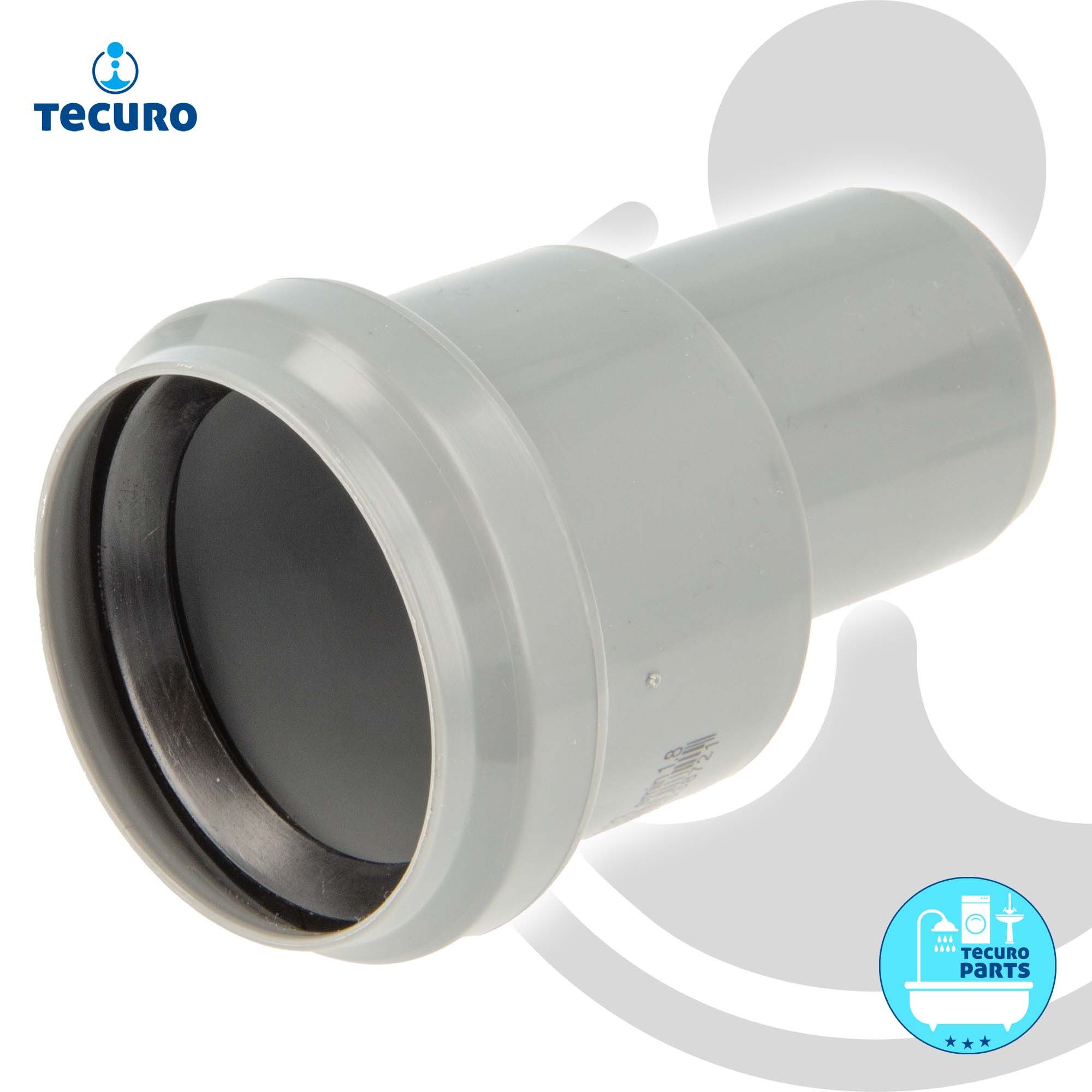 tecuro Ablaufrohr HT-Reduzierstück - Übergangsrohr A/I DN 40/50 - exzentrisch