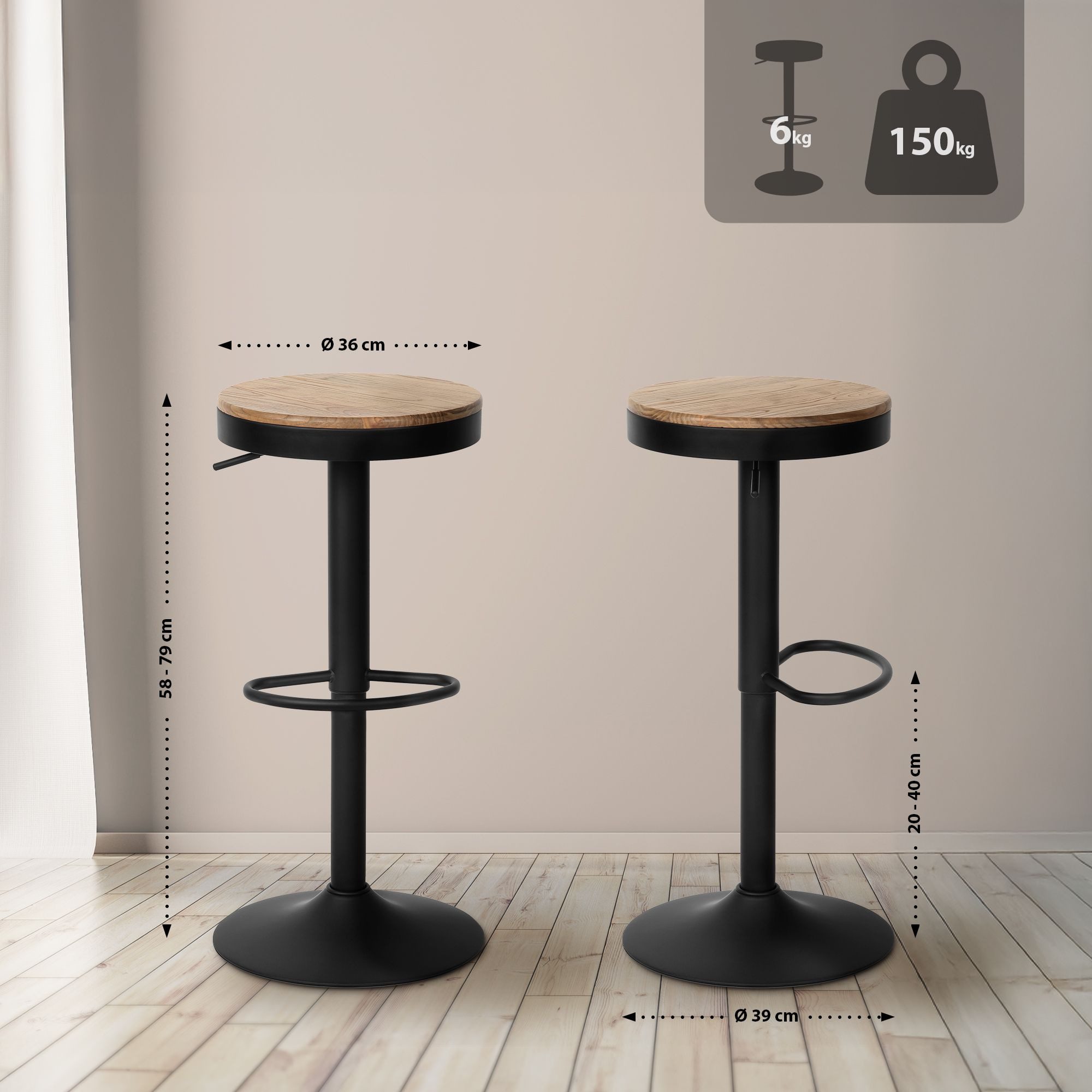 CLP Barhocker (2er Set, 2 St., 2er)