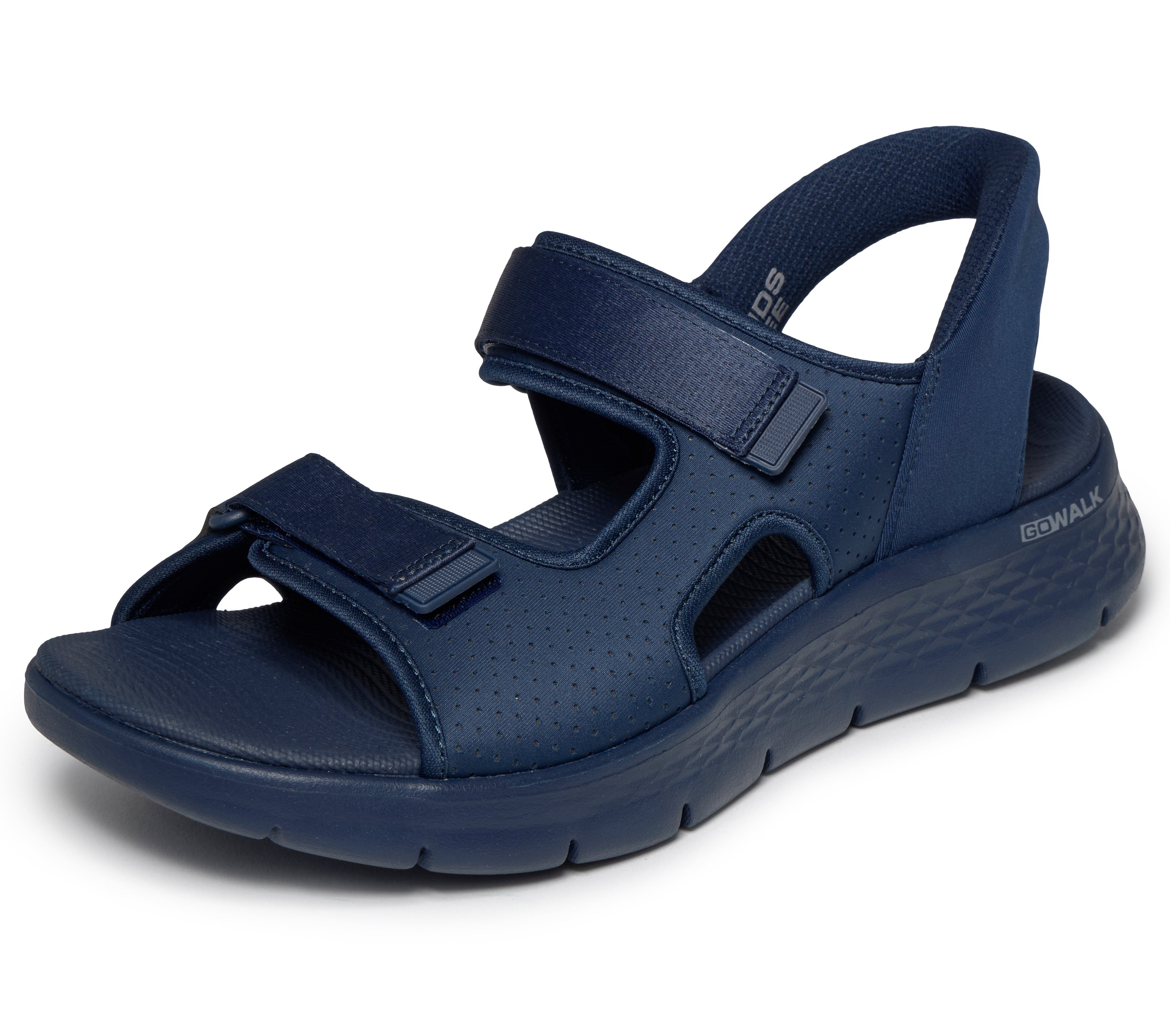 Skechers GO WALK FLEX SANDAL-EASY ENTRY Sandale Sommerschuh, Sandalette, Slip-In mit atmungsaktiver Goga Mat Sohle