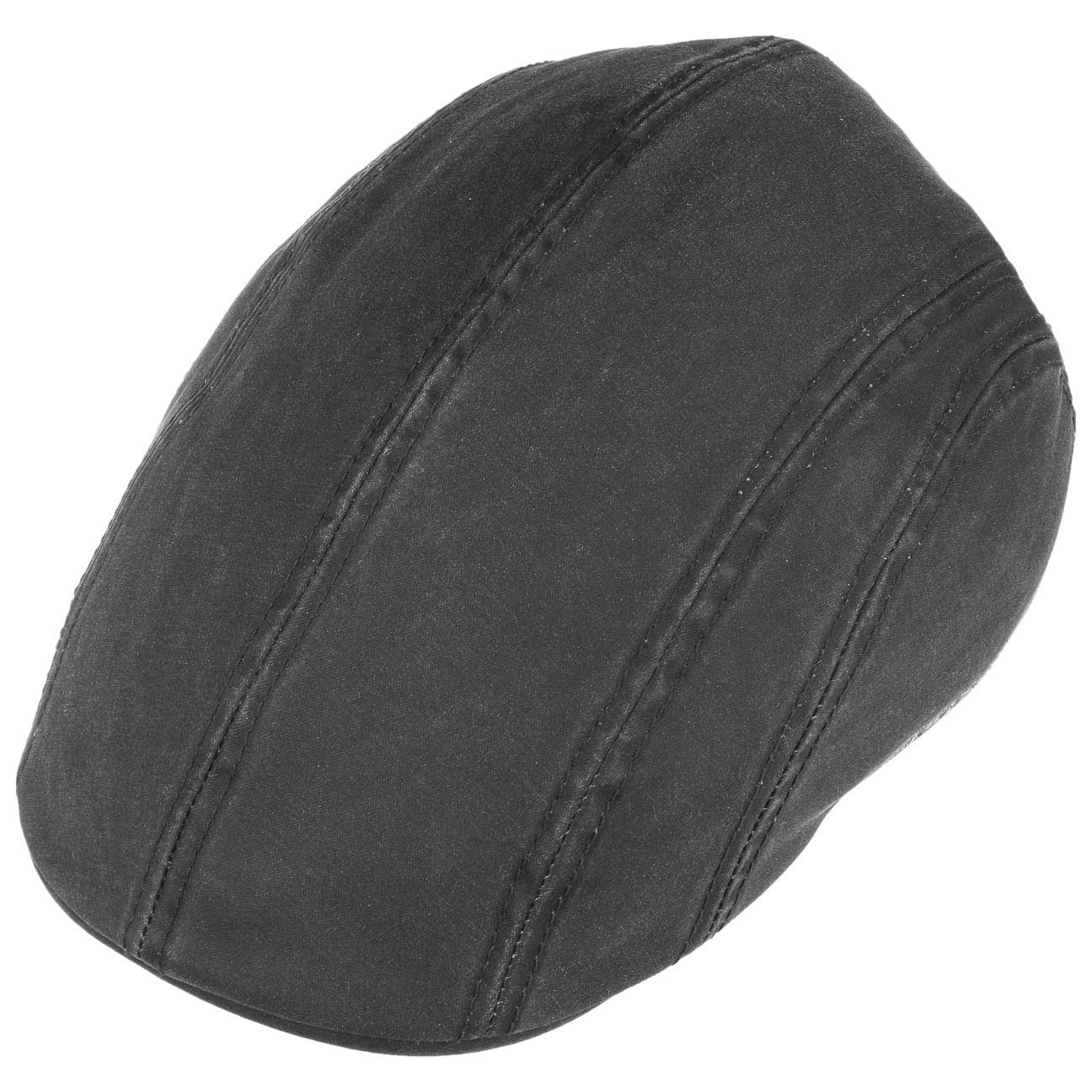Flatcap Cap Flat mit (1-St) schwarz Stetson Schirm