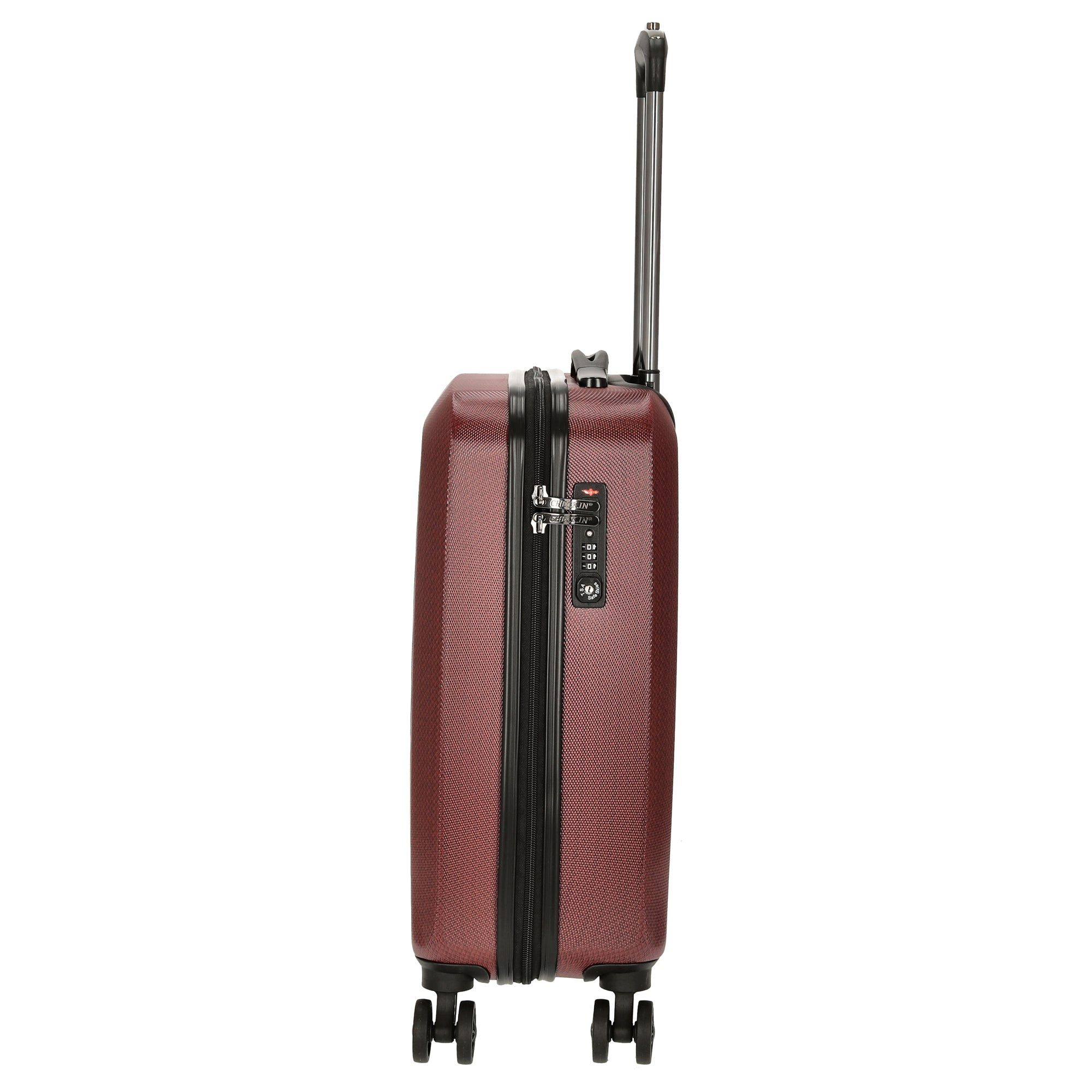CHECK.IN® Koffer Mailand - 4-Rollen-Kabinentrolley 55 cm (rot), 4 Rollen