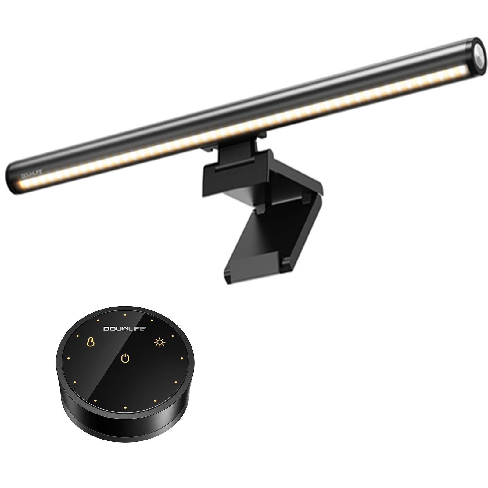 Insma LED Schreibtischlampe Monitor Lampe, LED Screenbar dimmbar mit Touch Fernbedienung, LED fest integriert, Einstellbare Farbtemperatur, Memory-Funktion, 45° schwenkbar