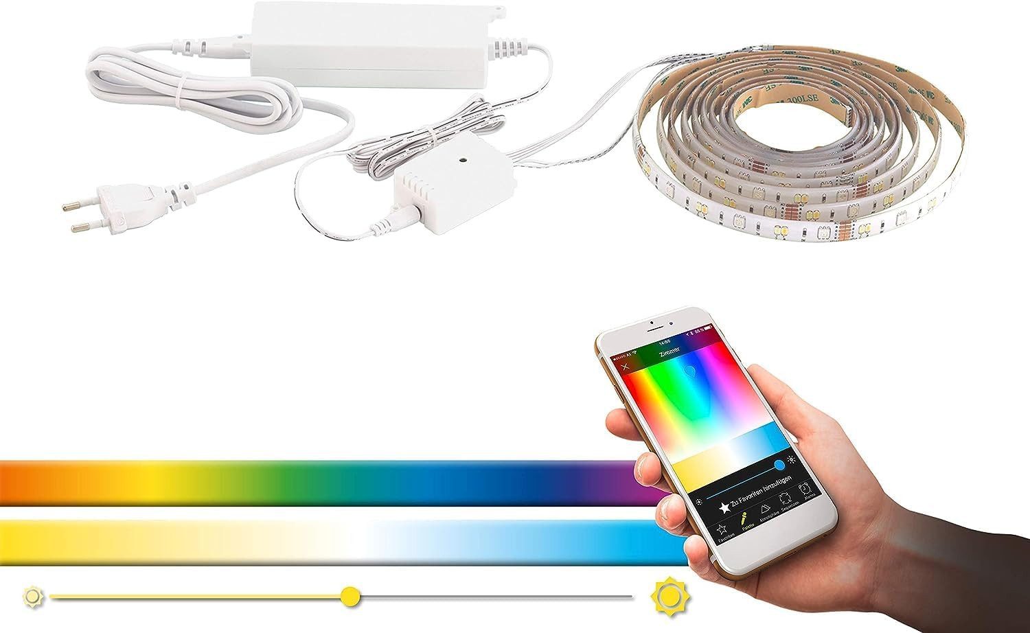 EGLO LED Dekolicht EGLO 33233 Crosslink LED STRIPE-C weiss L:300cm B:1.2cm H:0.3cm dimmba, EGLO 33233 Crosslink LED STRIPE-C weiss L:300cm B:1.2cm H:0.3cm dimmba