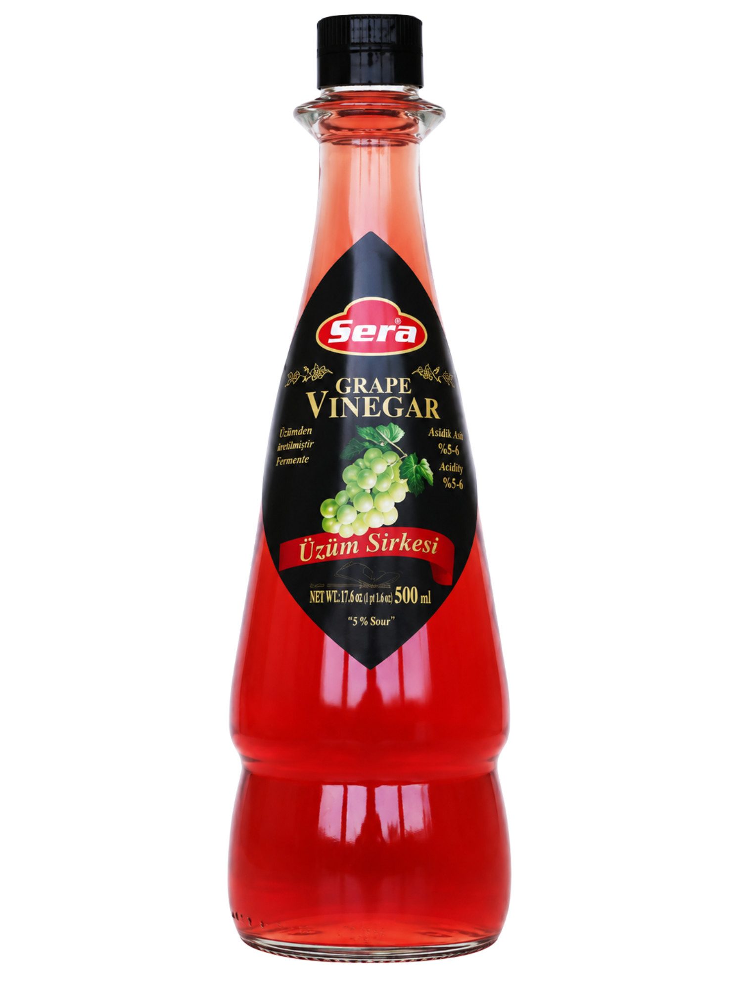 SERA FOOD Essig Sera Premium Essig Set 3x500ml Apfel Zitrone Traube, 1 x, Mediterran, Vegan, Ohne Alkohol, Vielseitig verwendbar
