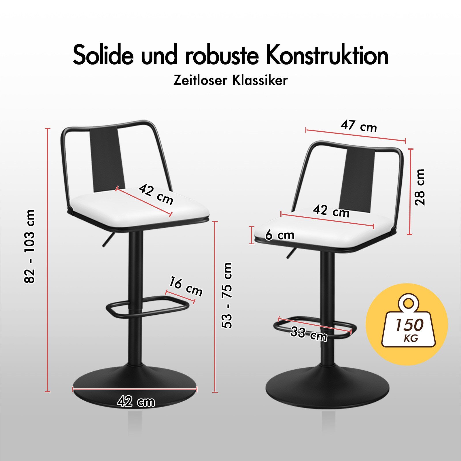 ALFORDSON Barhocker Set aus 2 gepolsterten günstig online kaufen