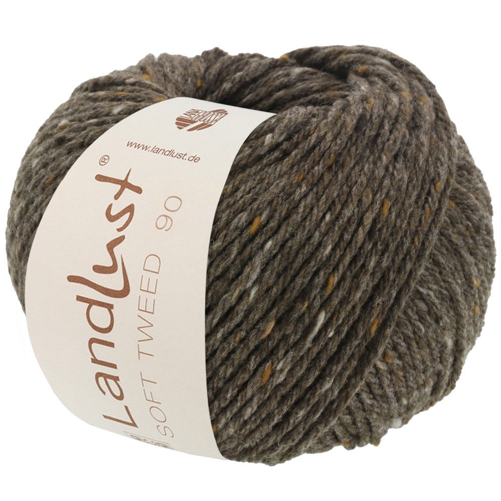 LANA GROSSA LANDLUST SOFT TWEED 90 Häkelwolle, 90 m (Klassisch verzwirntes Tweedgarn aus Schurwolle mit mehrfarbigen Noppen), 50 g