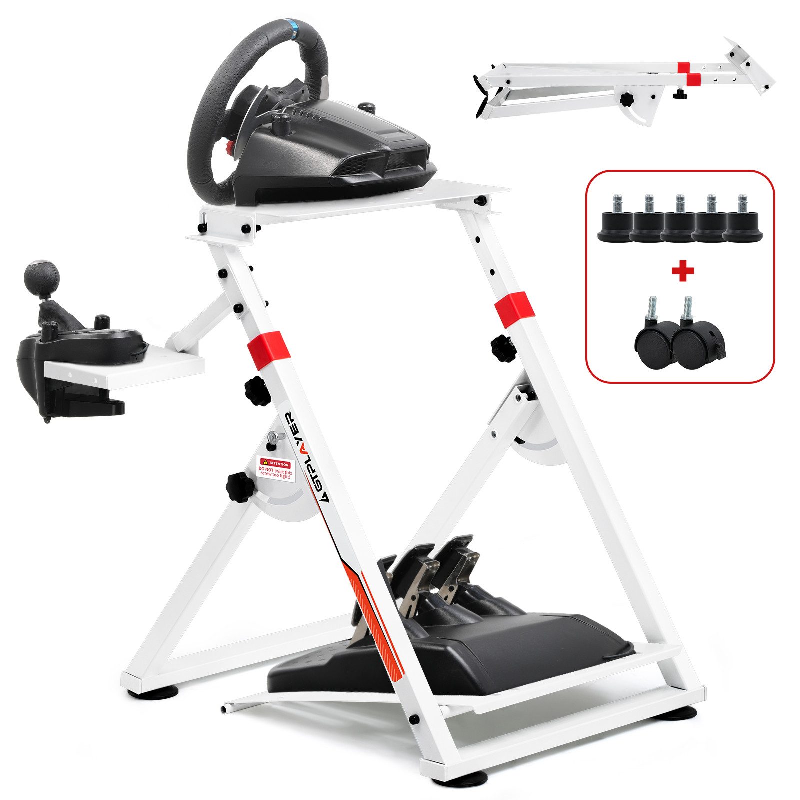 GTPLAYER Lenkradständer Lenkrad Gaming Wheel Stand für Logitech Controller (Neigungsverstellbares Gestell PS4 Xbox PC PS5)