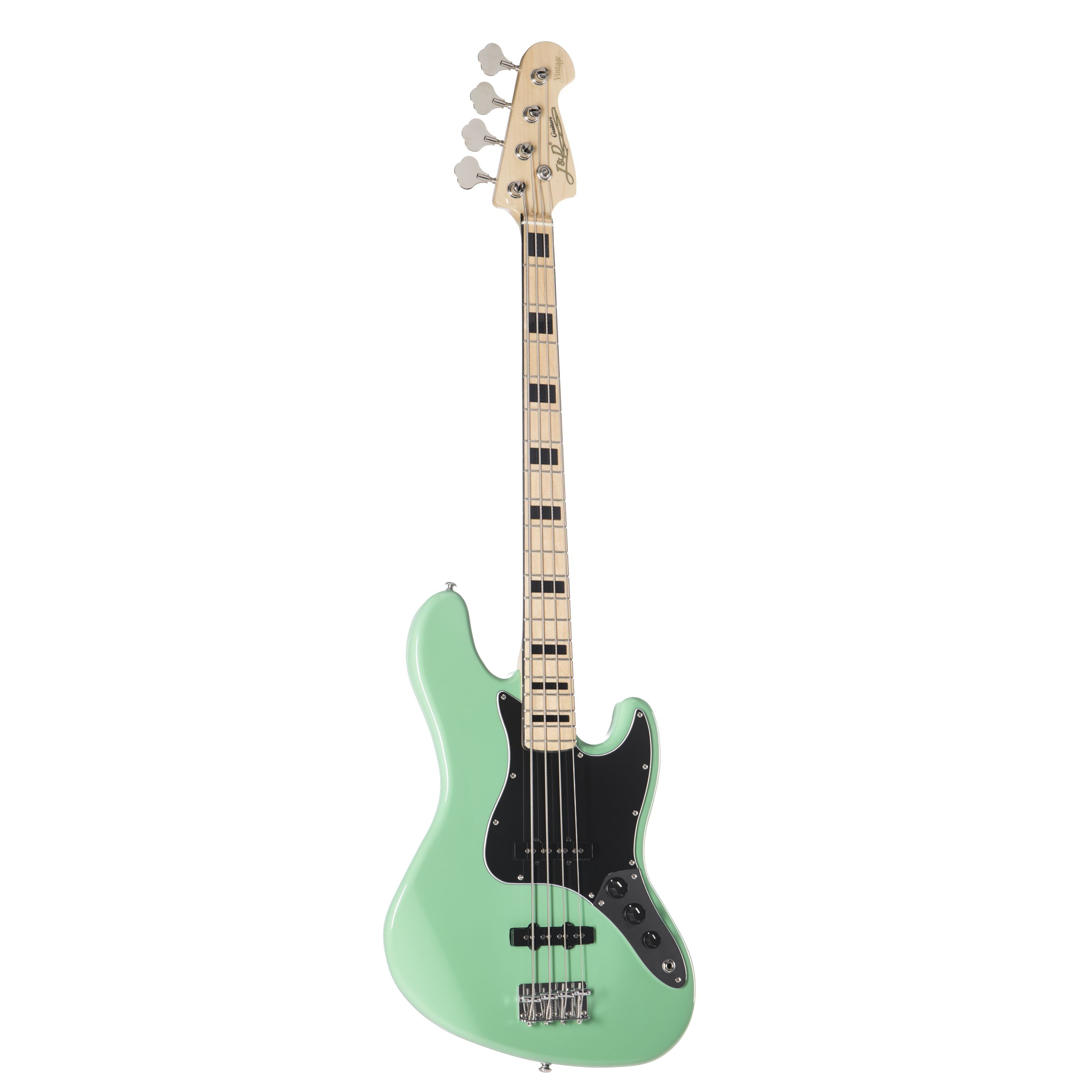 J & D E-Bass, JB Vintage 1975 SFGR Surf Green 4 Saiter E-Bass mit Single-Coil Pickups passiver Elektronik Vintage-Style Hardware, E-Bässe, 4-Saiter E-Bässe, JB Vintage 1975 SFGR, Surf Green E-Bass, Single-Coil Pickups