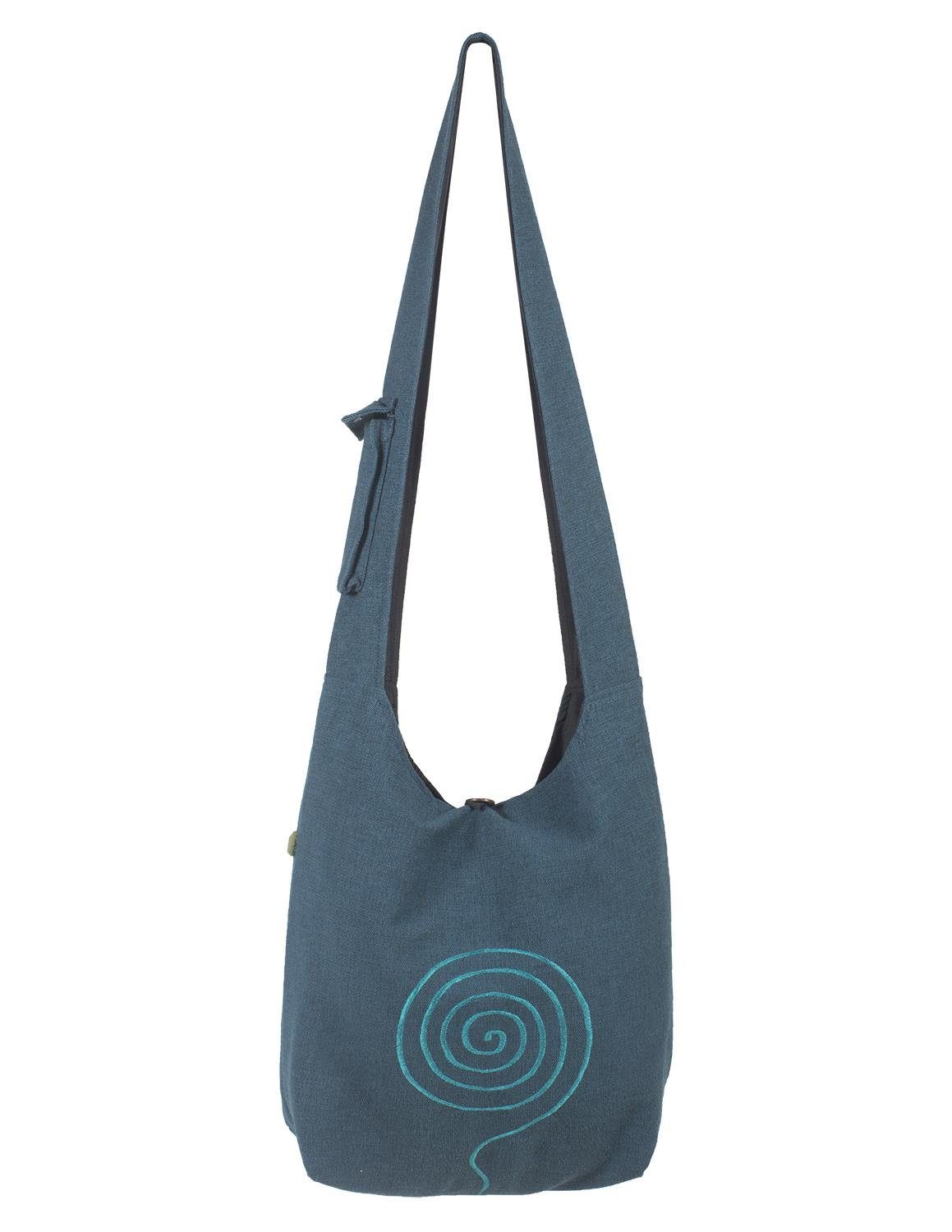 Vishes Shopper Umhängetasche mit aufgestickter Spirale, günstig online kaufen