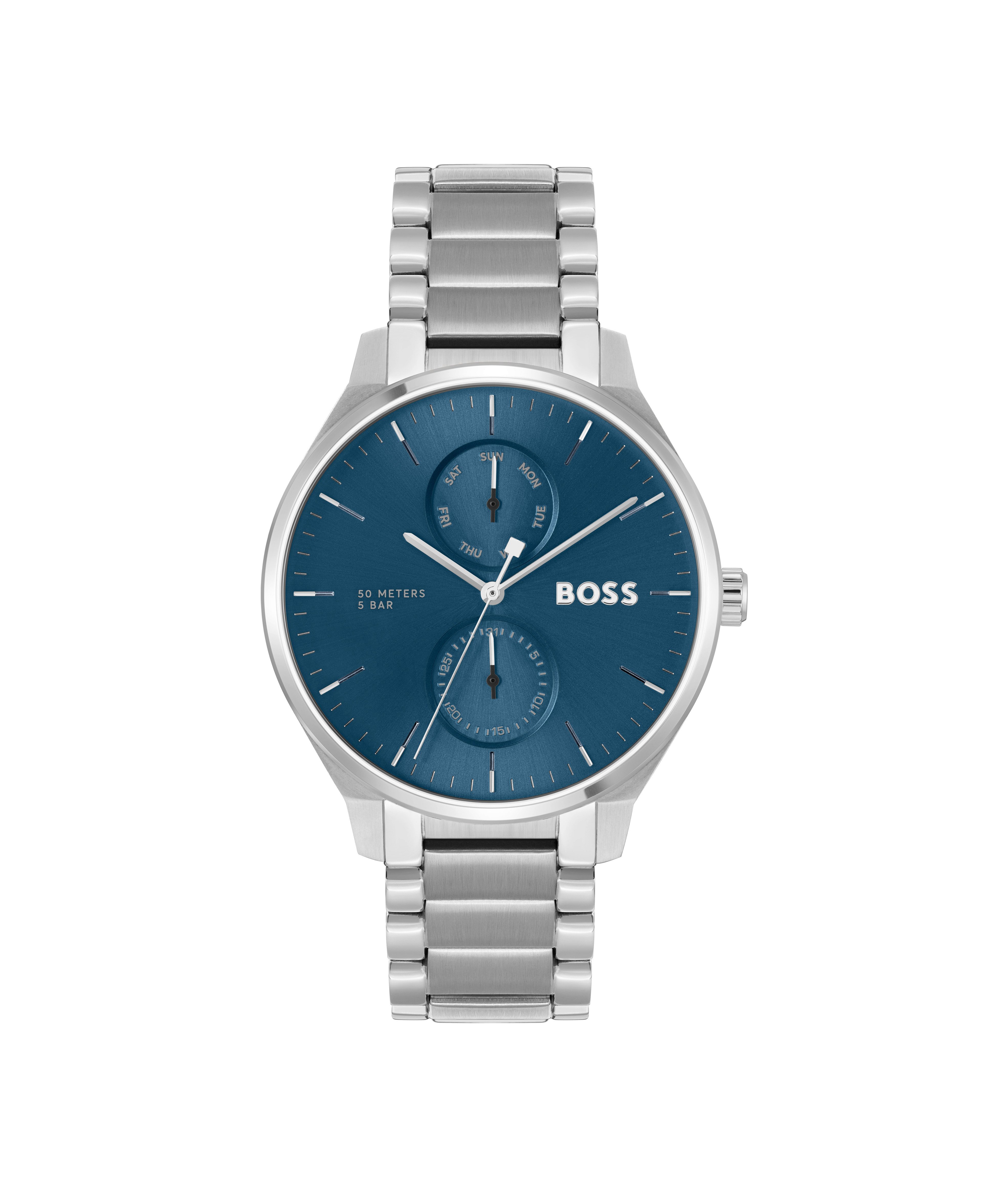 BOSS Multifunktionsuhr TYLER 1514106, Quarzuhr, Armbanduhr, Herrenuhr, Edelstahlarmband, analog