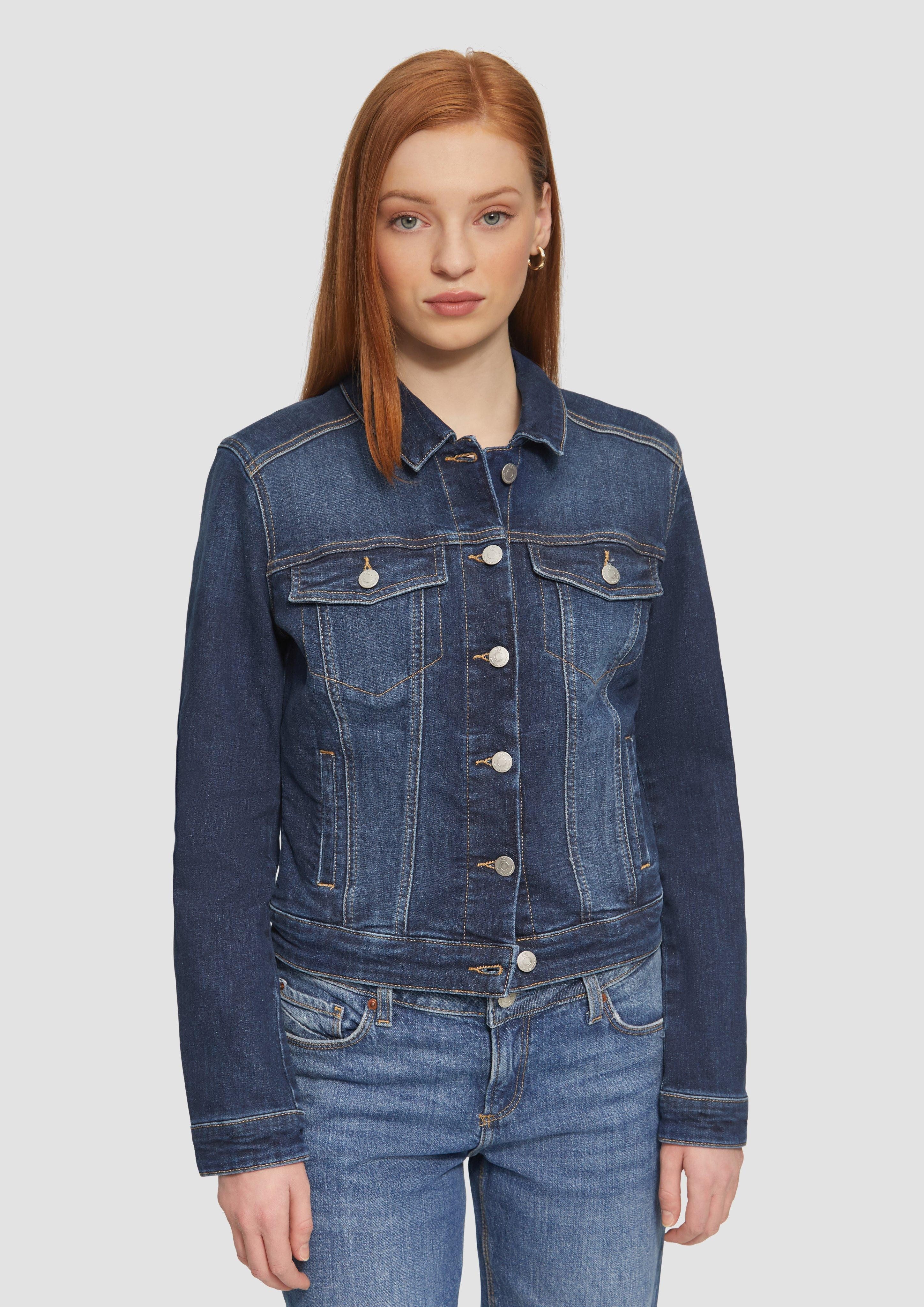 QS Outdoorjacke Schmal geschnittene Denimjacke in günstig online kaufen