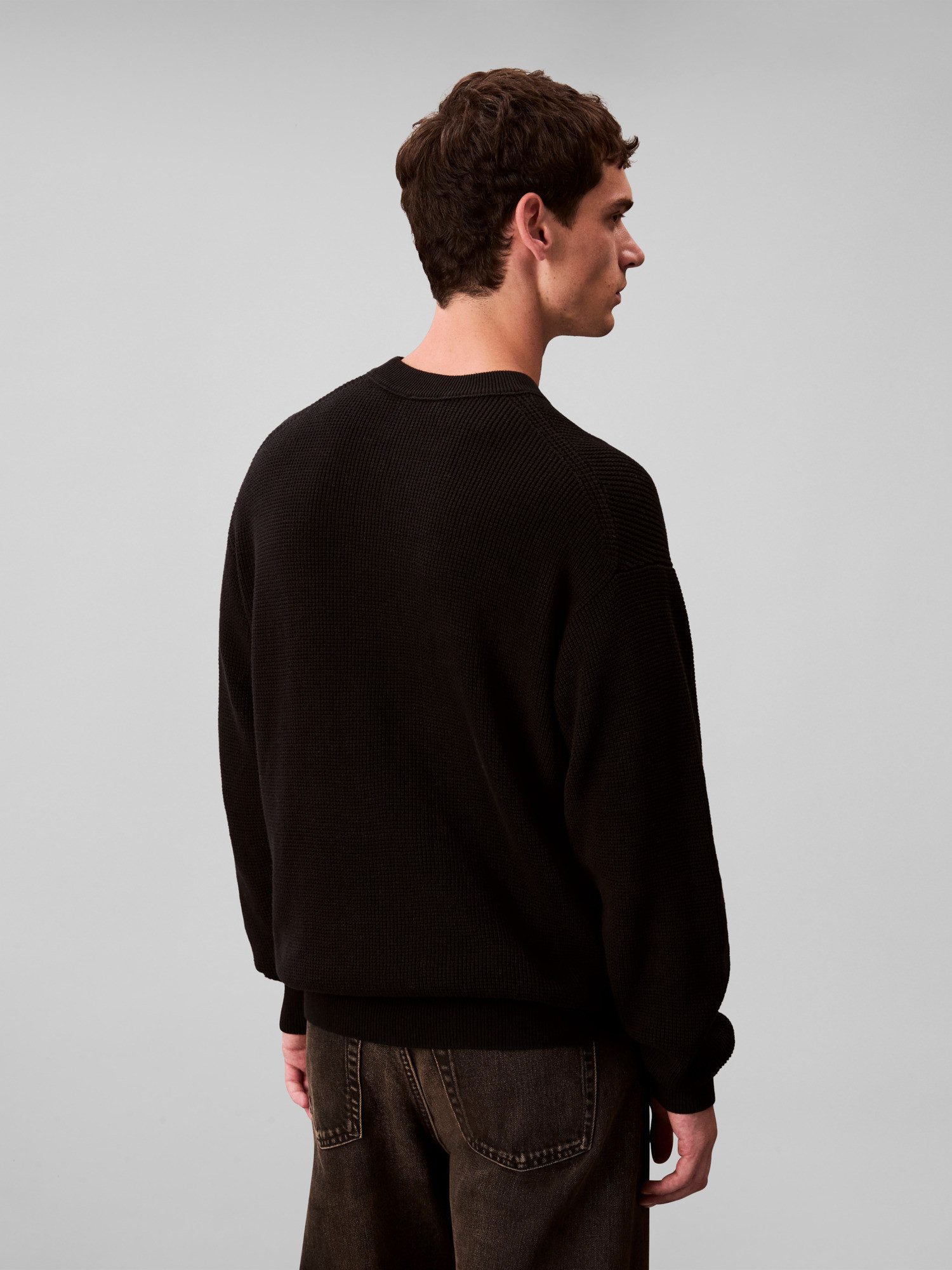 Calvin Klein Jeans Rundhalspullover LS EZ COTTON WAFFLE CRWNK SWTR 9 Rundha günstig online kaufen