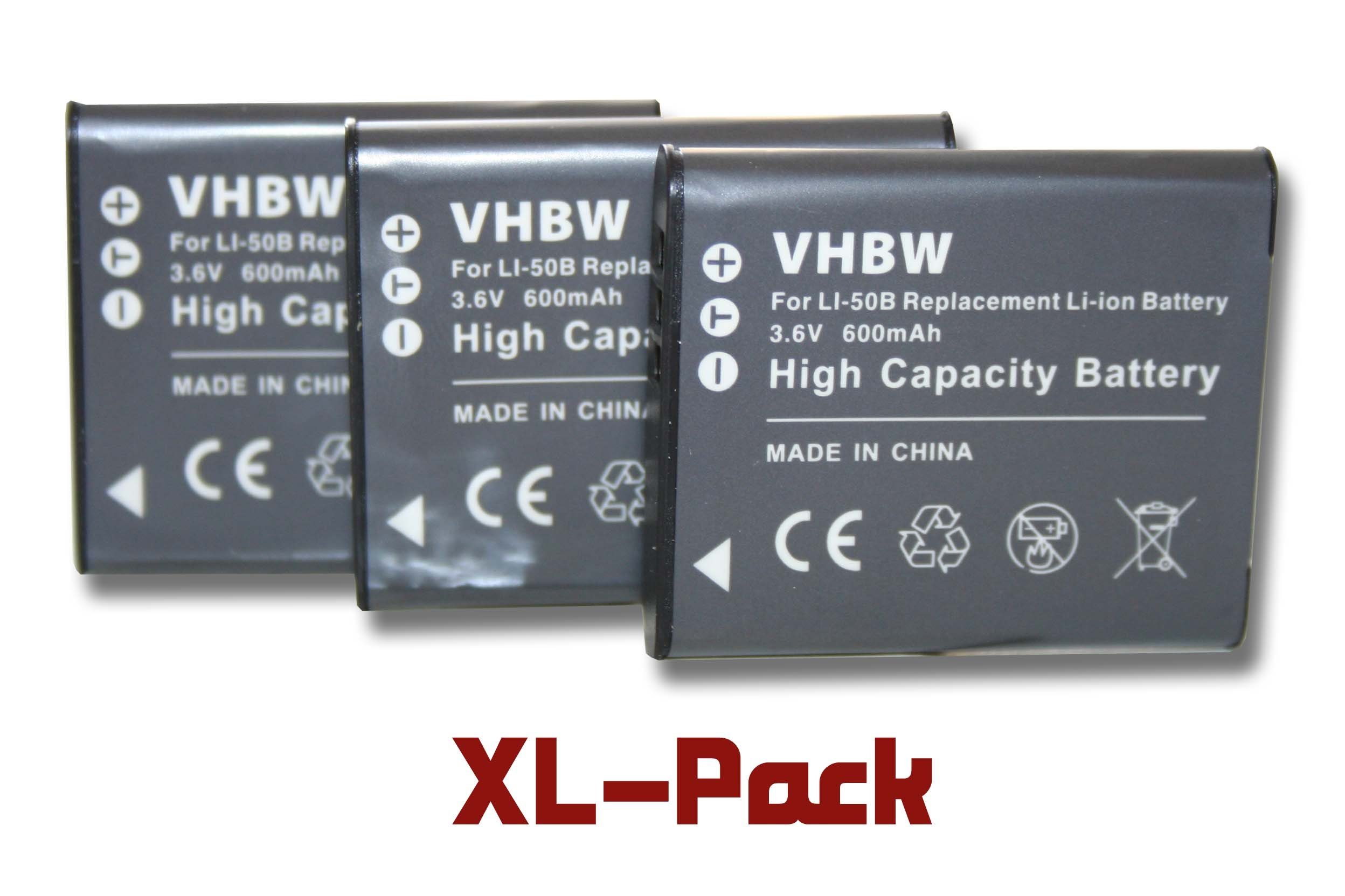 TG-620, TG-810, iHS Kompatibel Casio 600 TG-820 Kamera-Akku für passend Li-Ion) Tough his, mAh vhbw (600mAh, mit Kompakt Foto TG-620 3,6V, TG-820,