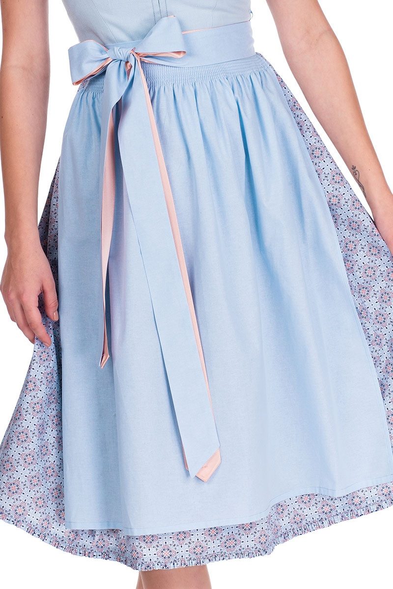 Alpenfee Tracht Dirndl Midi Dirndl 2tlg. - EILIN - eisblau