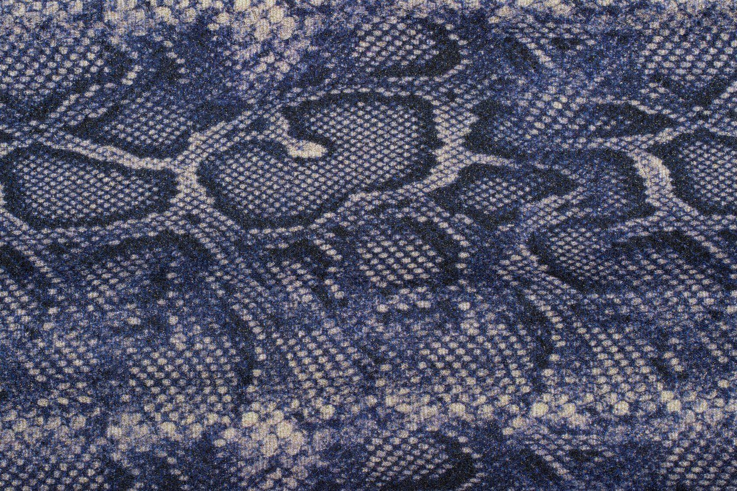 styleBREAKER Loop, (1-St), Loop Schal Glitzer Schlangen Muster Blau