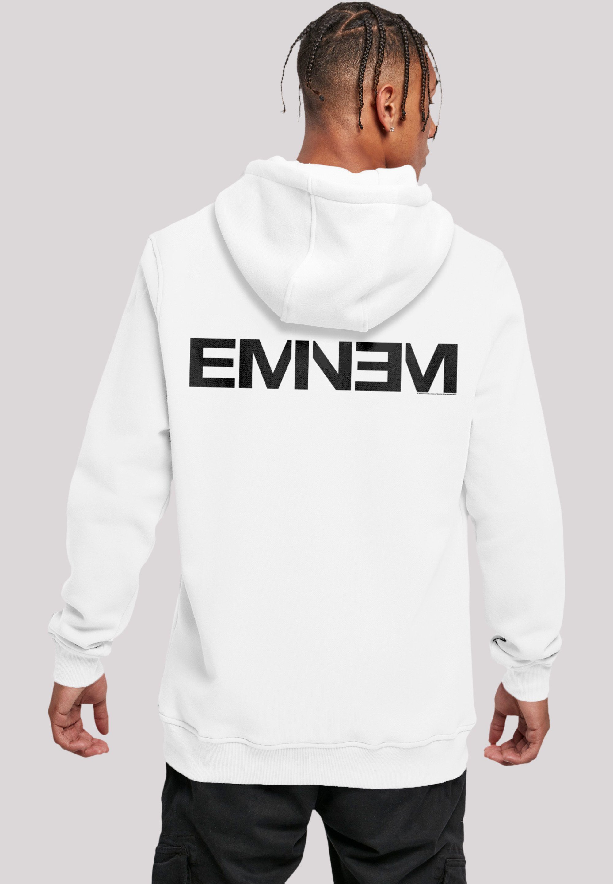 F4NT4STIC Hoodie Eminem Rap Qualität, Premium Music Logo Band, weiß