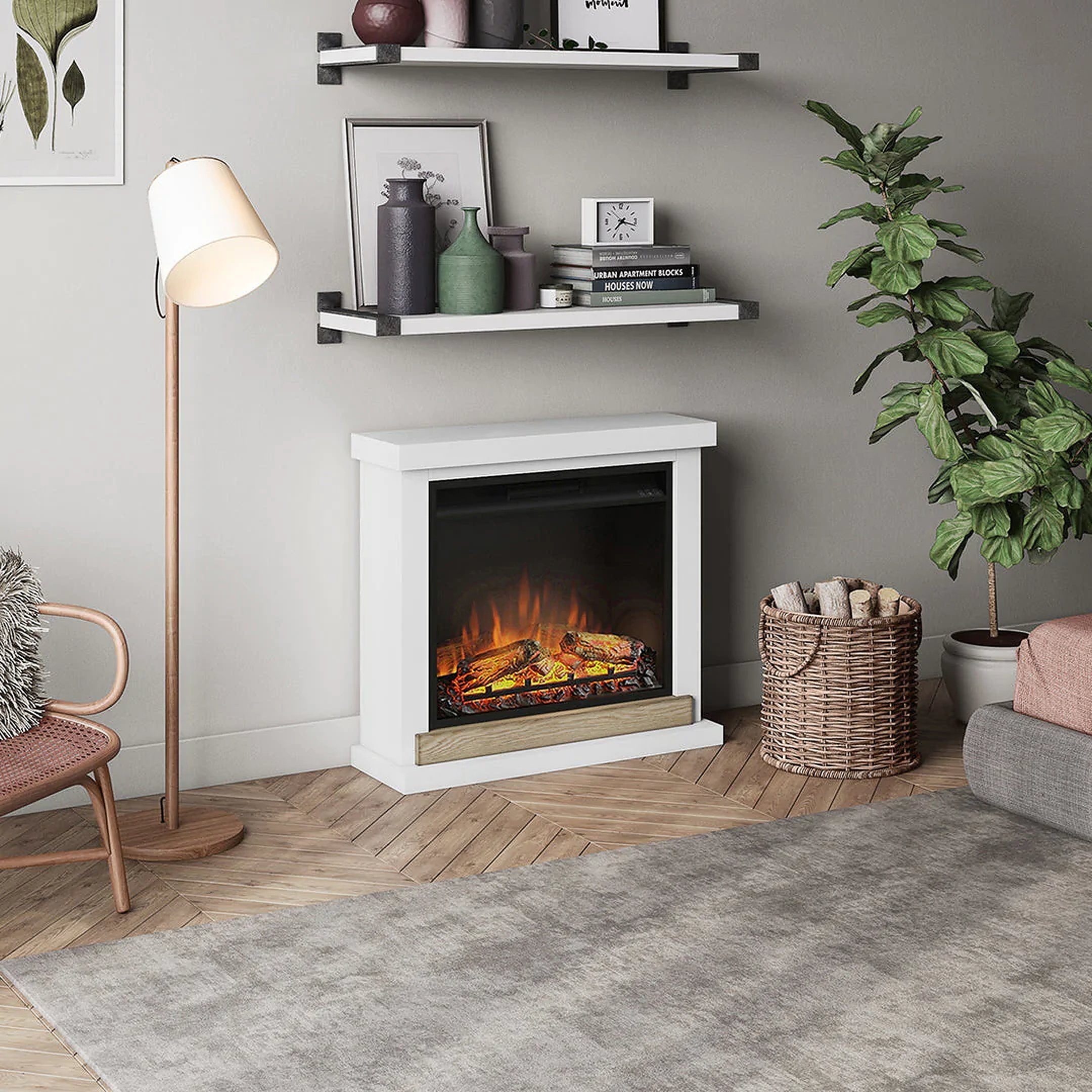 TAGU Elektrokamin TAGU Hagen Elektrokamin Reines weiß mit 23 Zoll Powerflam günstig online kaufen