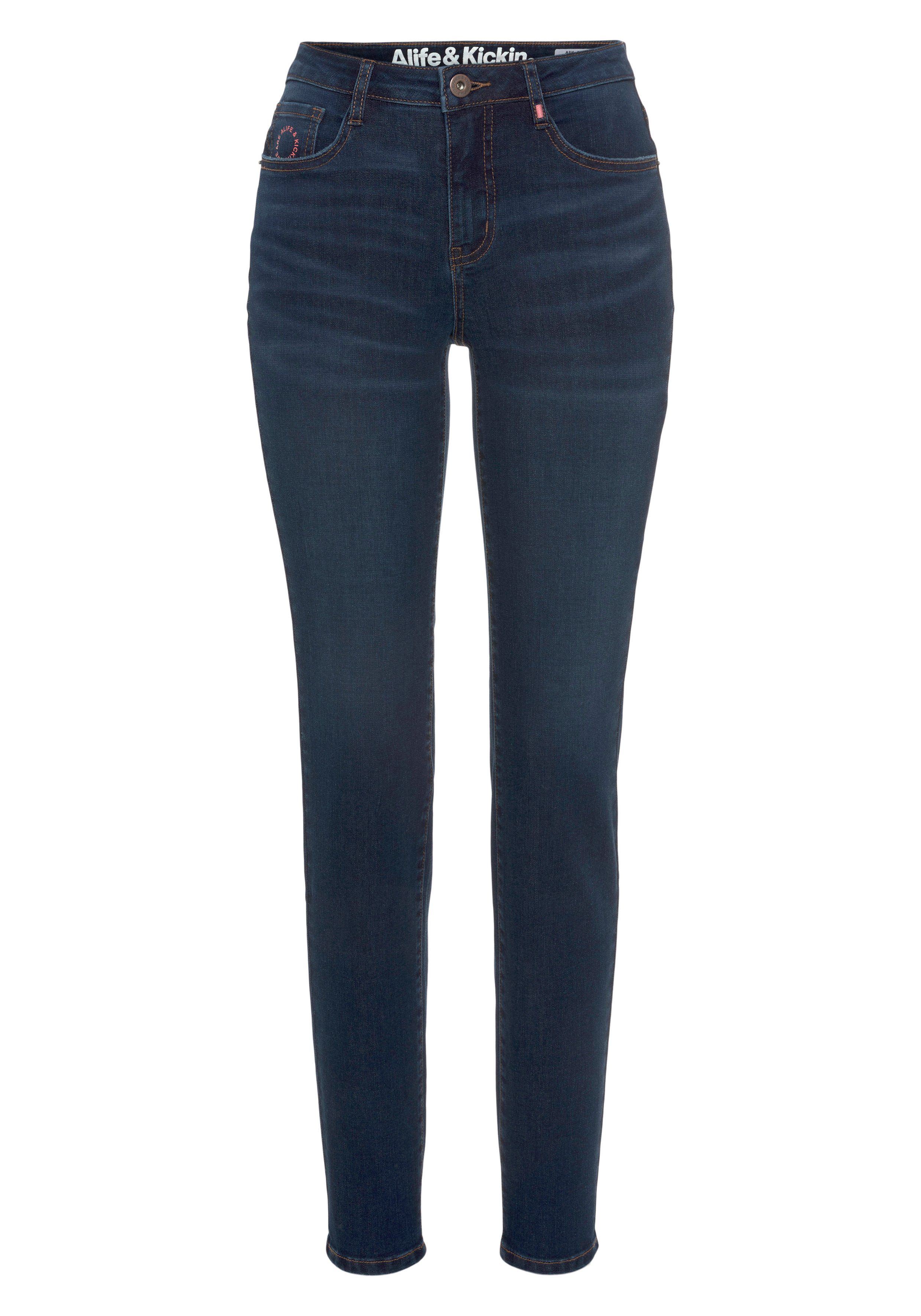 Alife & KOLLEKTION High-waist-Jeans Kickin NEUE dark used blue NolaAK Slim-Fit