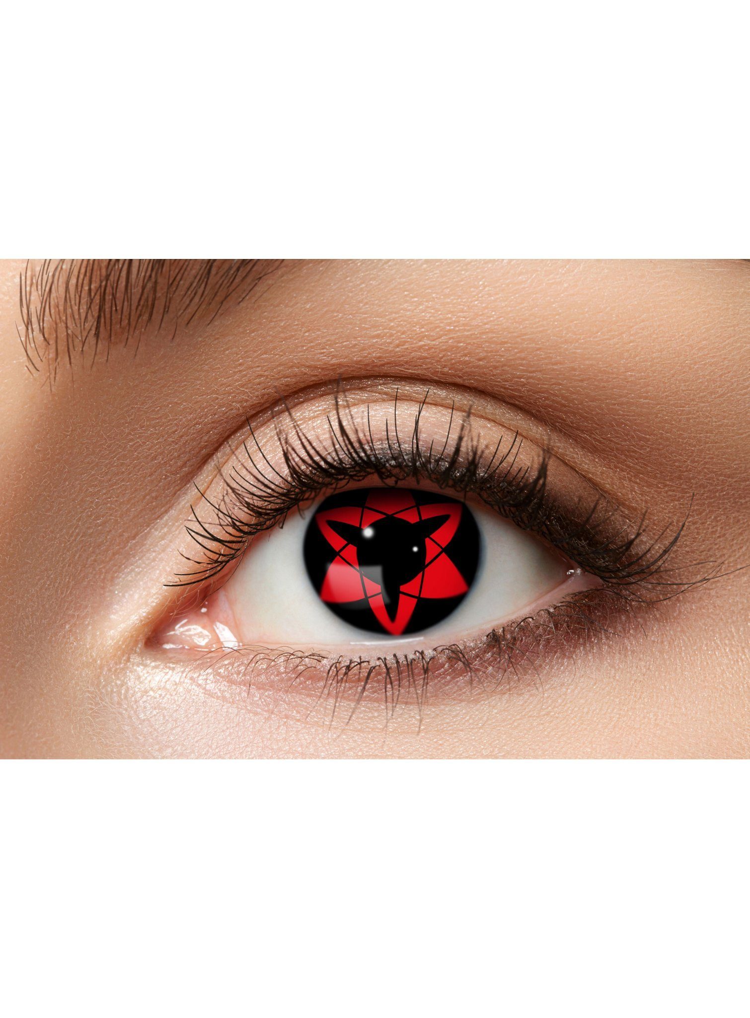 Metamorph Motivlinsen Mangekyu Sharingan, Schwarz-rote Kontaktlinsen für Cosplay