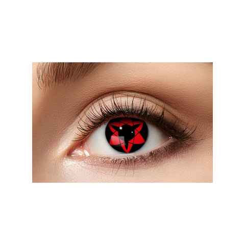 Metamorph Motivlinsen Mangekyu Sharingan, Schwarz-rote Kontaktlinsen für Cosplay