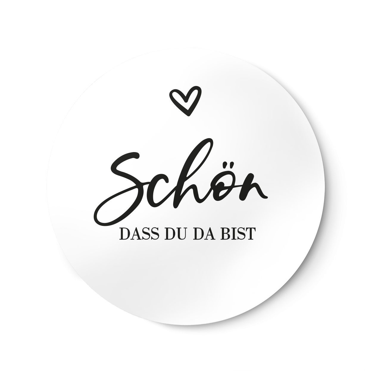 NORDEULE Aufkleber Schön dass du da bist No.1, (im Set, 20tlg), Ideal für Gastgeschenke zur Hochzeit Taufe Feste