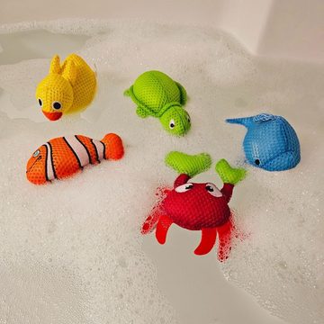 alldoro Badespielzeug 60326, Aquanauts, 5 niedliche Badetiere für Kinder