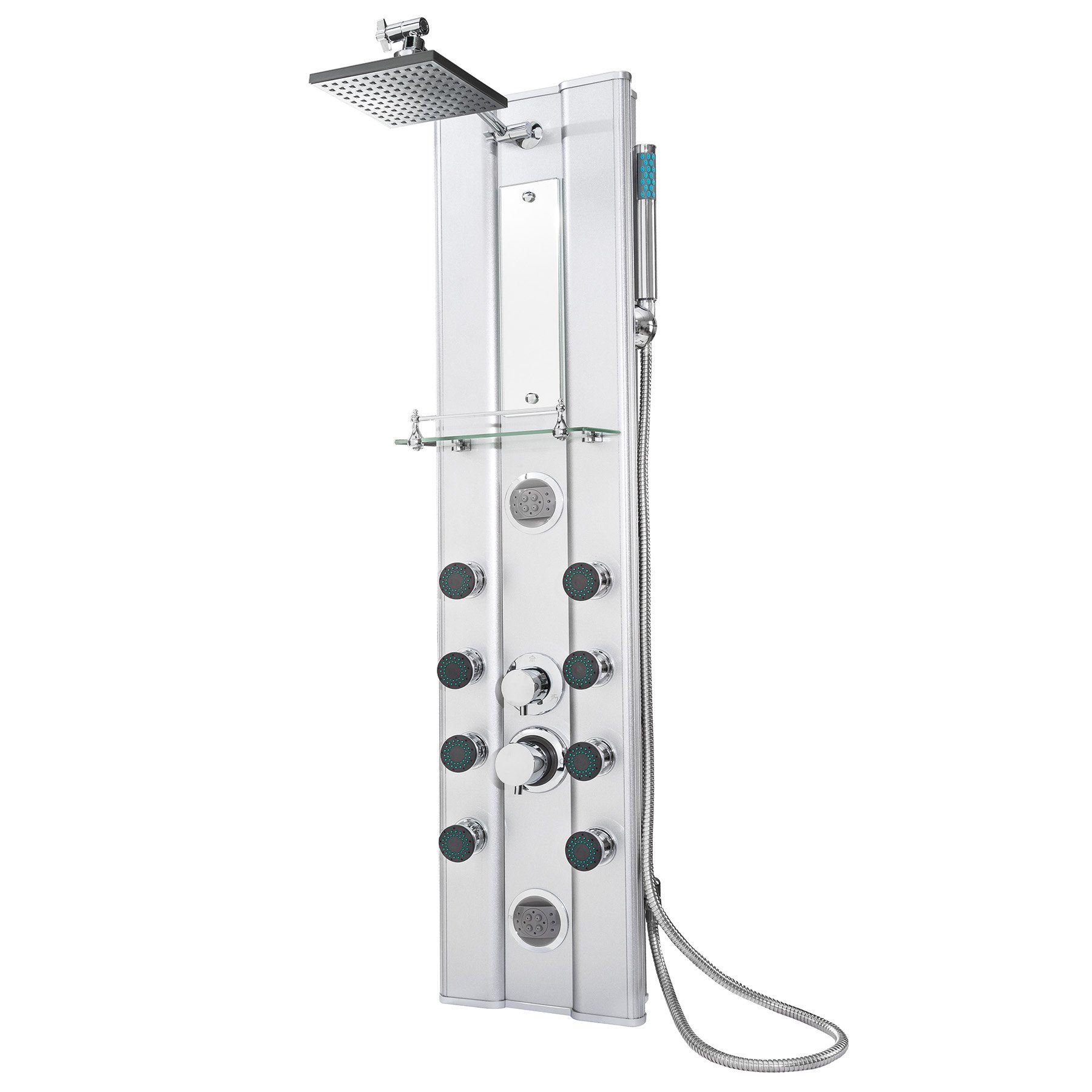 tectake Duscharmatur Duschpaneel aus Aluminium günstig online kaufen